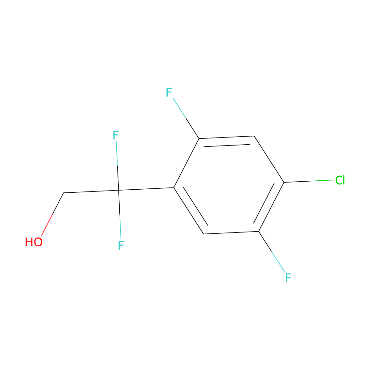 2-(4-Chloro-2,5-difluorophenyl)-2,2-difluoroethan-1-ol molecular structure, CAS 2229339-16-4