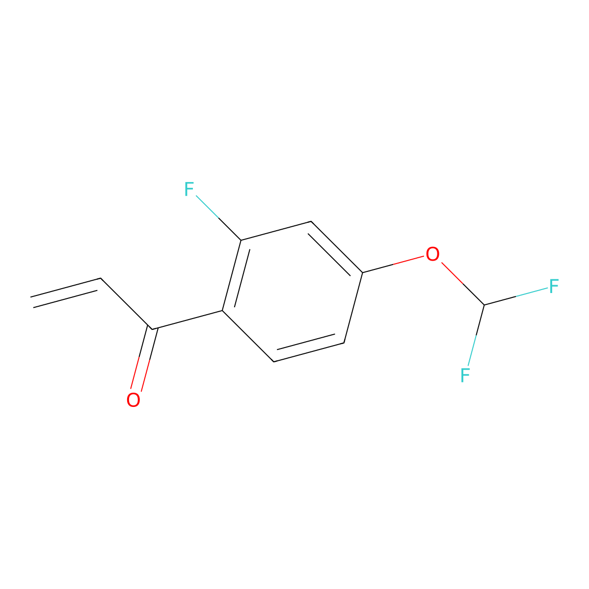 1-[4-(Difluoromethoxy)-2-fluorophenyl]prop-2-en-1-one molecular structure, CAS 2229341-71-1
