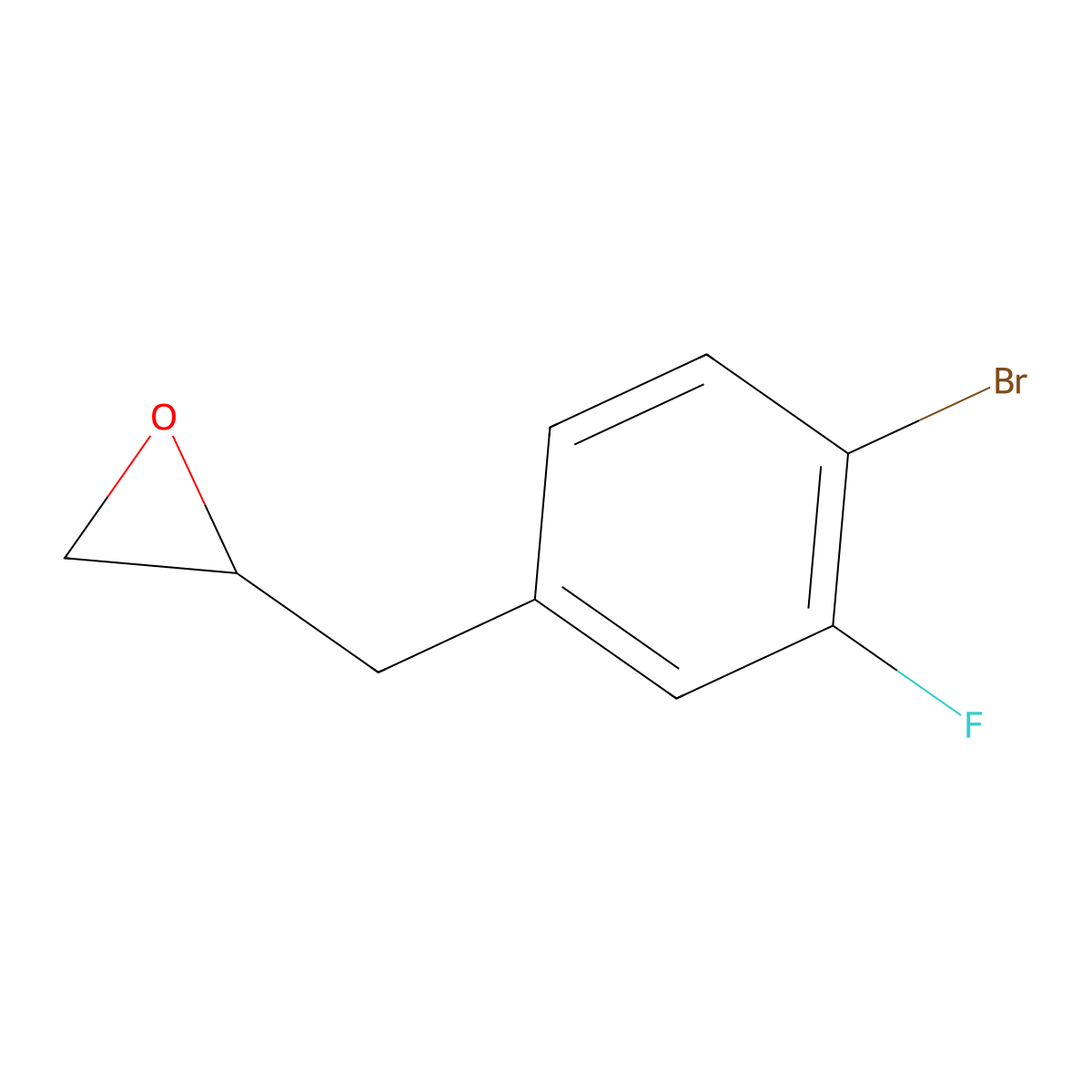 2-[(4-Bromo-3-fluorophenyl)methyl]oxirane molecular structure, CAS 2229343-46-6