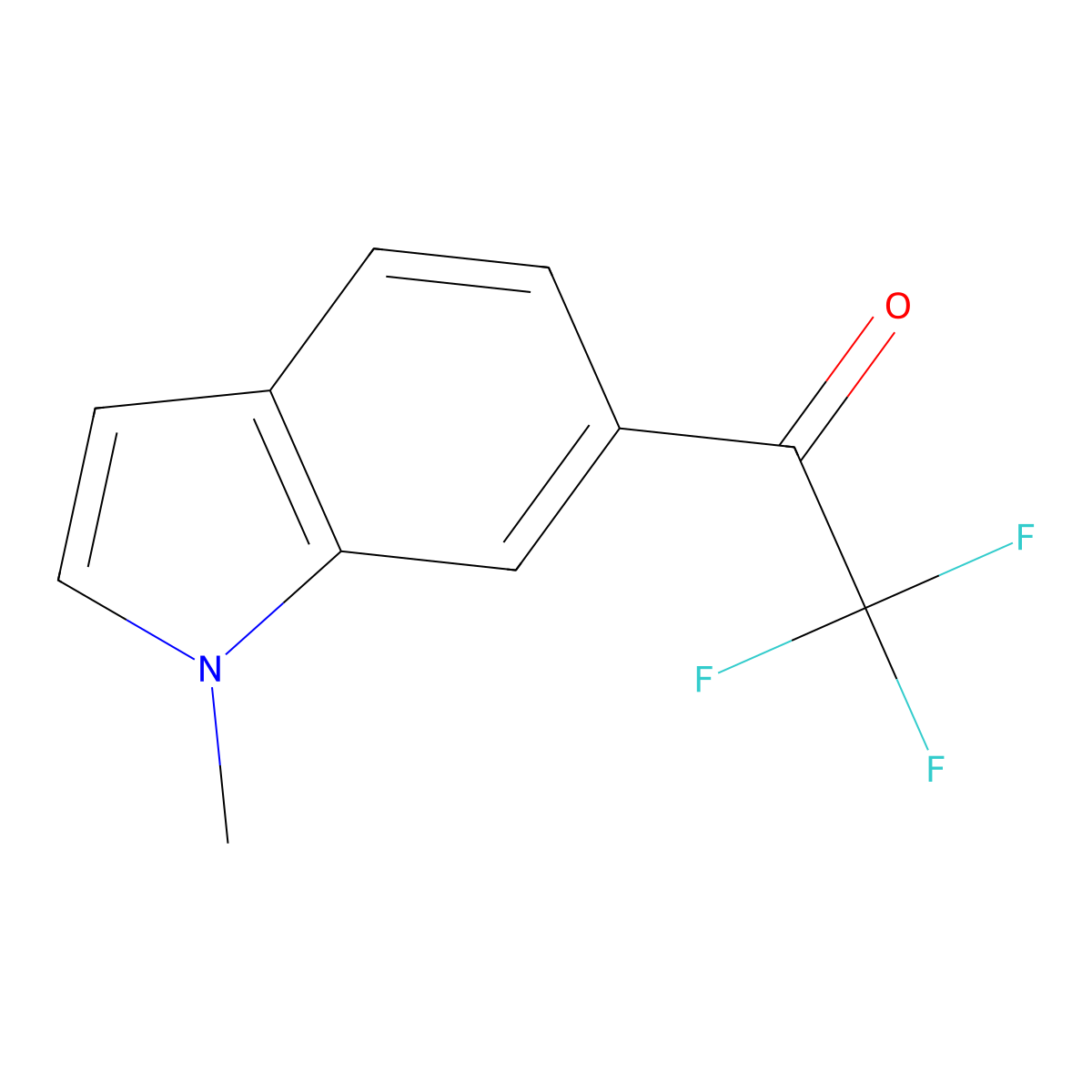 2,2,2-trifluoro-1-(1-methyl-1H-indol-6-yl)ethan-1-one molecular structure, CAS 2229344-44-7