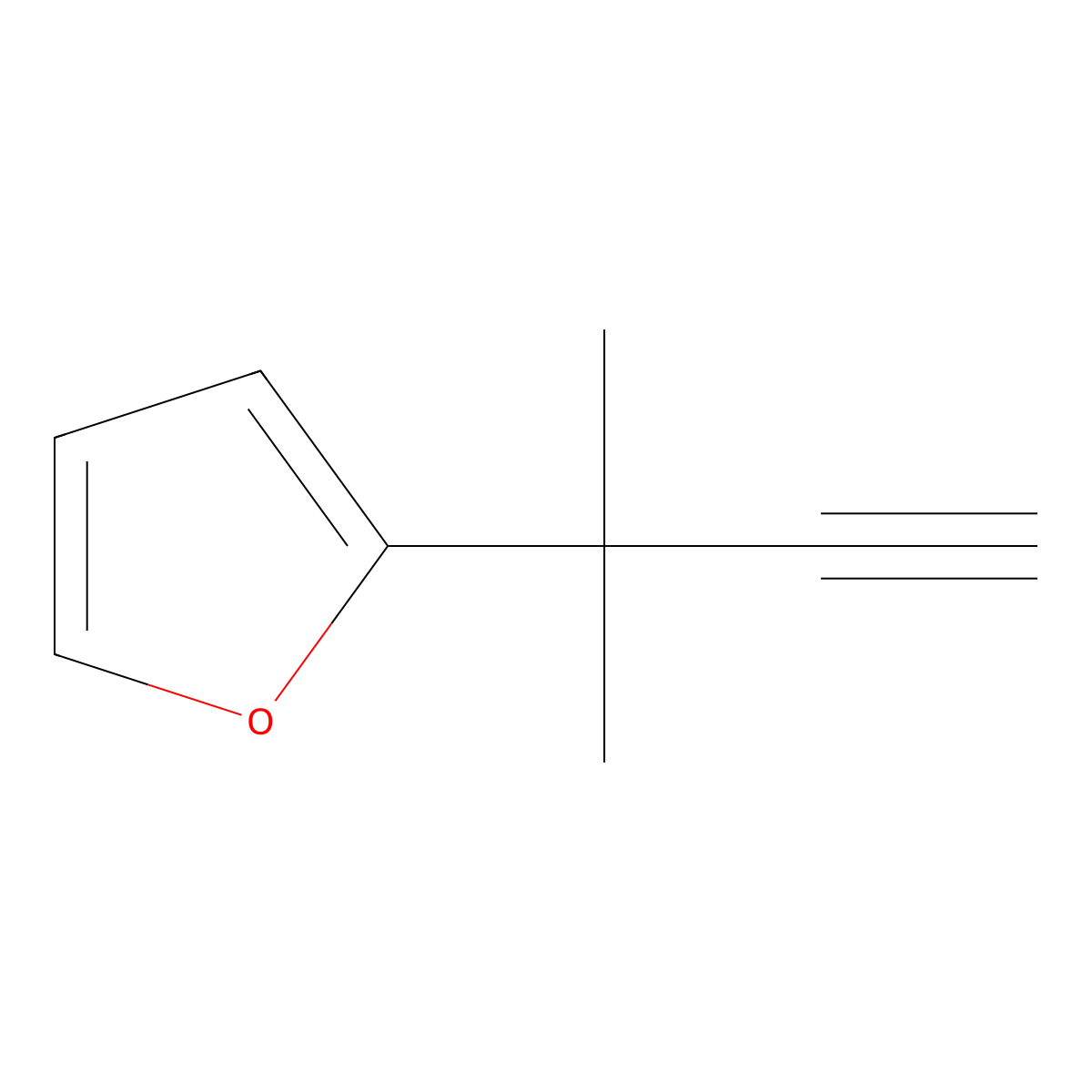 2-(2-Methylbut-3-yn-2-yl)furan molecular structure, CAS 2229344-74-3