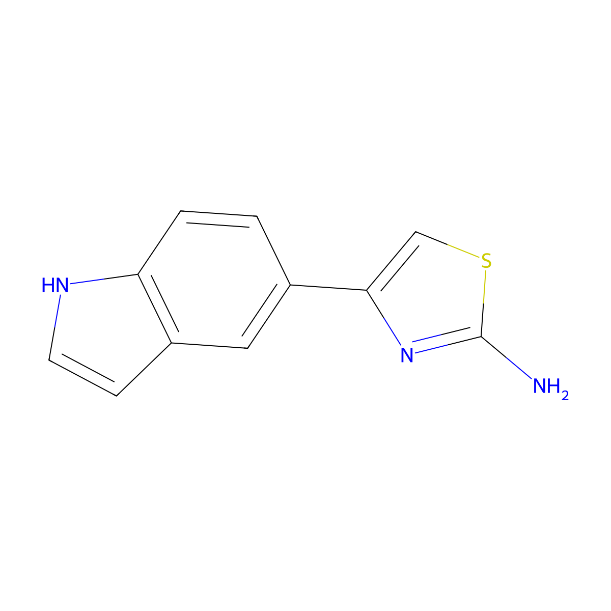 4-(1H-indol-5-yl)-1,3-thiazol-2-amine molecular structure, CAS 2229347-14-0