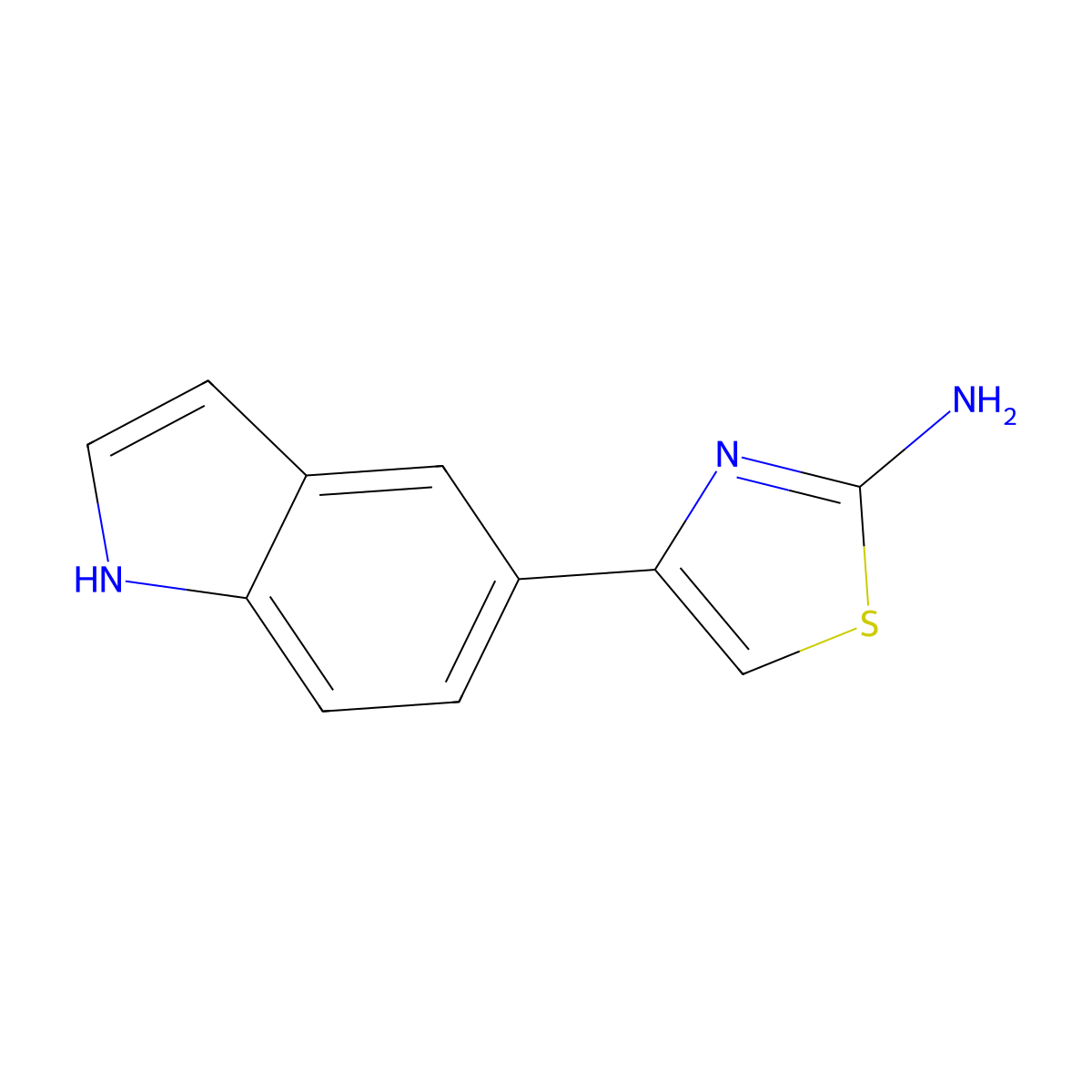 4-(1H-indol-5-yl)-1,3-thiazol-2-amine molecular structure, CAS 2229347-14-0