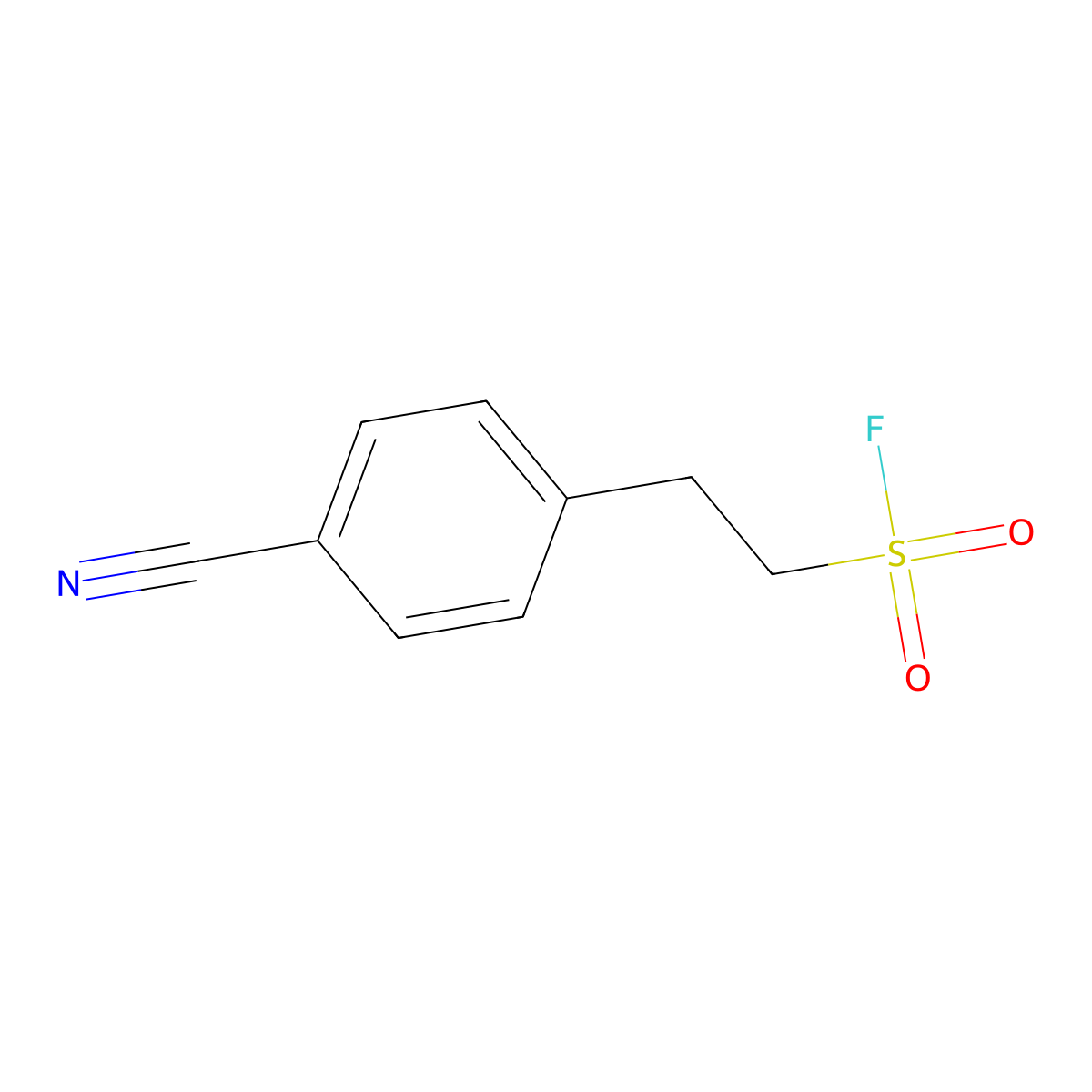 2-(4-Cyanophenyl)ethane-1-sulfonyl fluoride molecular structure, CAS 2229347-31-1
