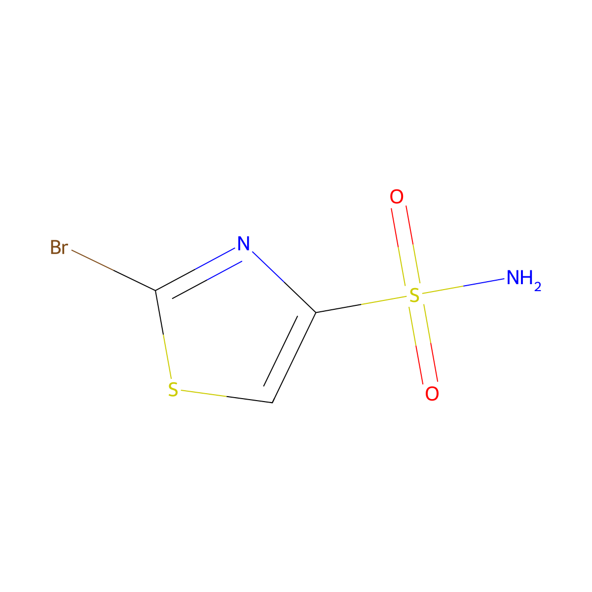 2-Bromo-1,3-thiazole-4-sulfonamide molecular structure, CAS 2229348-69-8