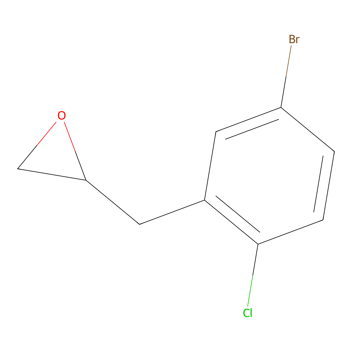 2-[(5-Bromo-2-chlorophenyl)methyl]oxirane molecular structure, CAS 2229349-36-2