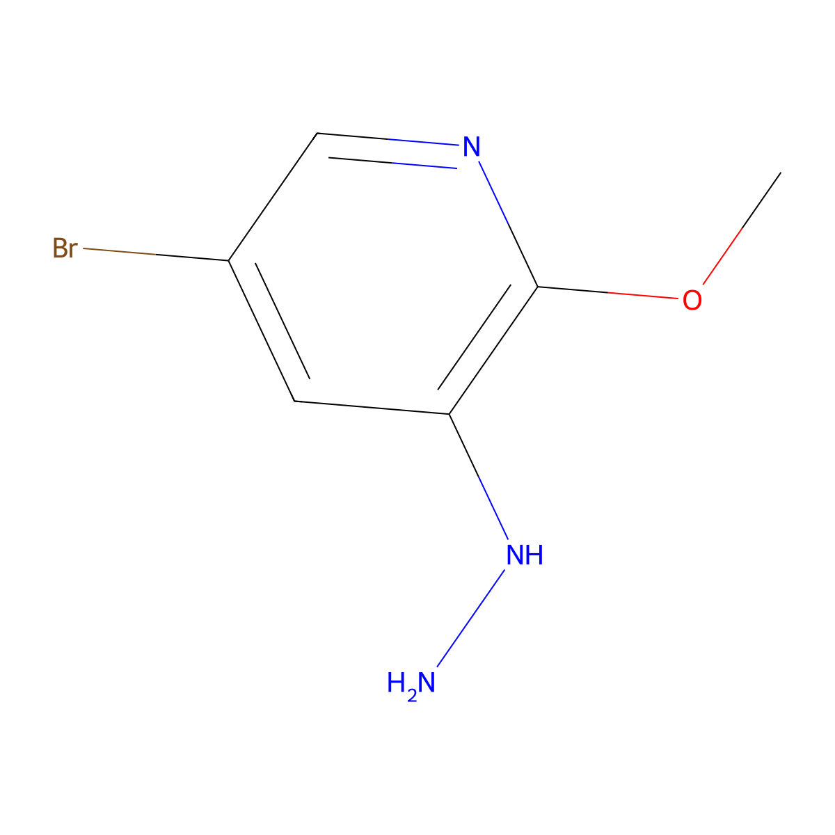 5-Bromo-3-hydrazinyl-2-methoxypyridine molecular structure, CAS 2229352-21-8