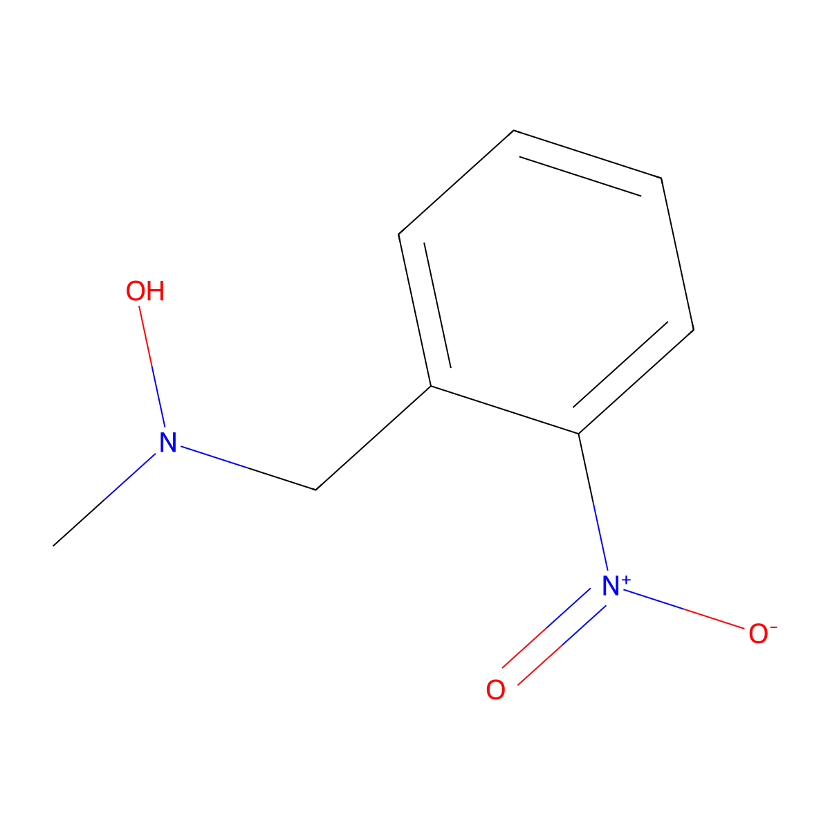 N-methyl-N-[(2-nitrophenyl)methyl]hydroxylamine molecular structure, CAS 2229353-04-0