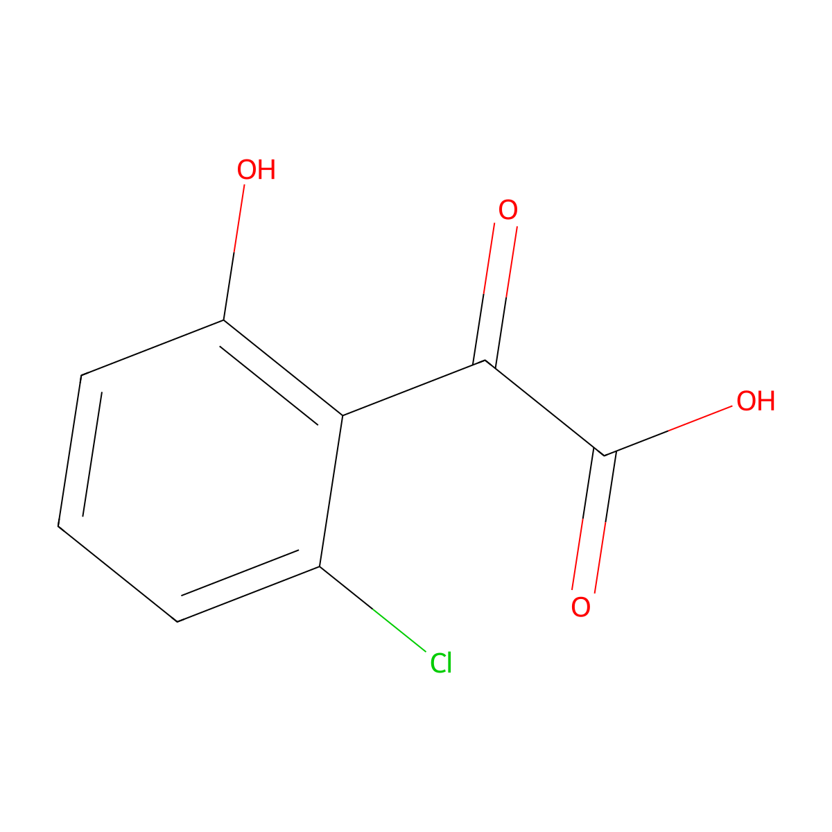2-(2-Chloro-6-hydroxyphenyl)-2-oxoacetic acid molecular structure, CAS 2229358-61-4
