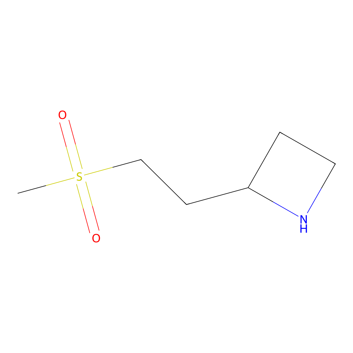 2-(2-Methanesulfonylethyl)azetidine molecular structure, CAS 2229359-31-1