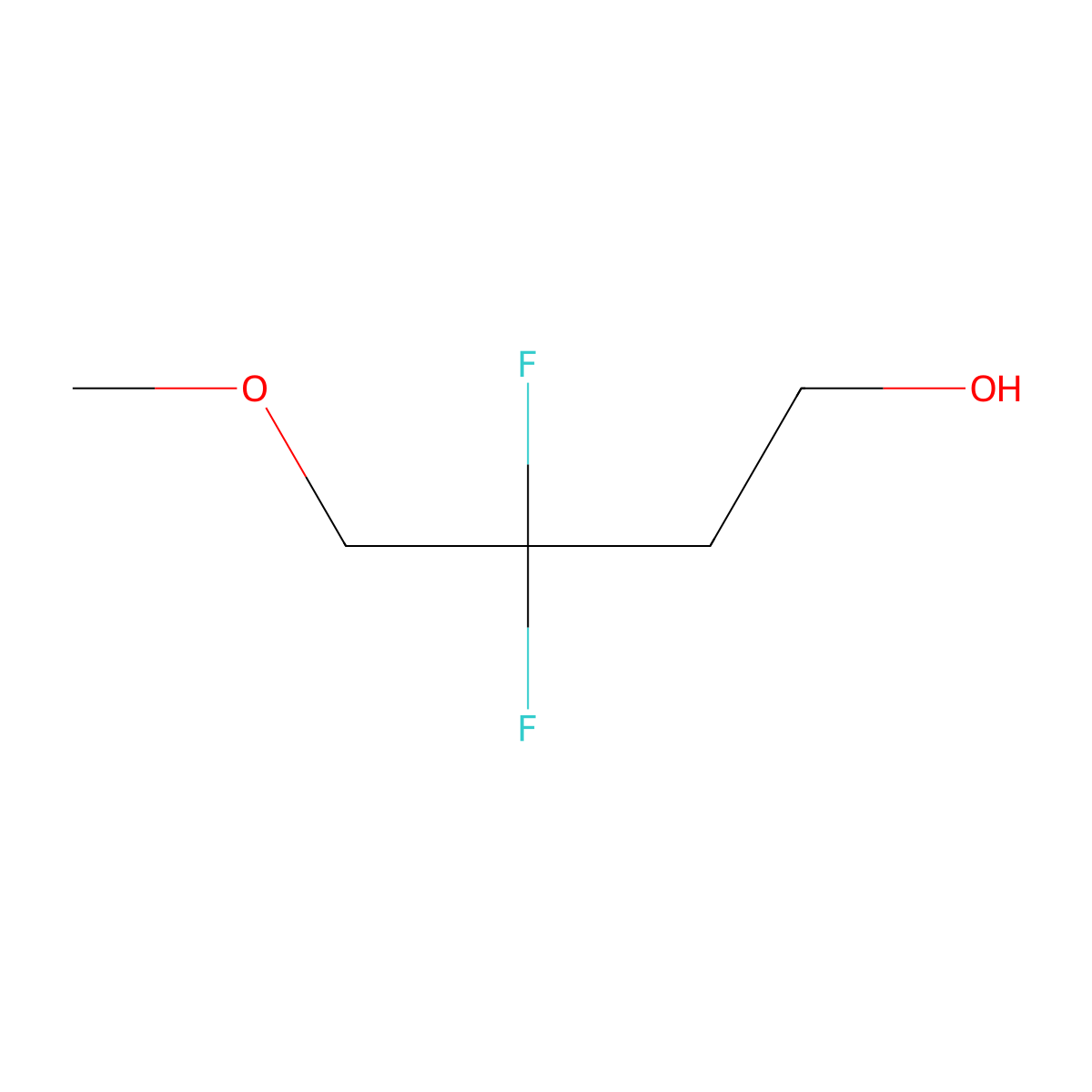 3,3-Difluoro-4-methoxybutan-1-ol molecular structure, CAS 2229360-02-3
