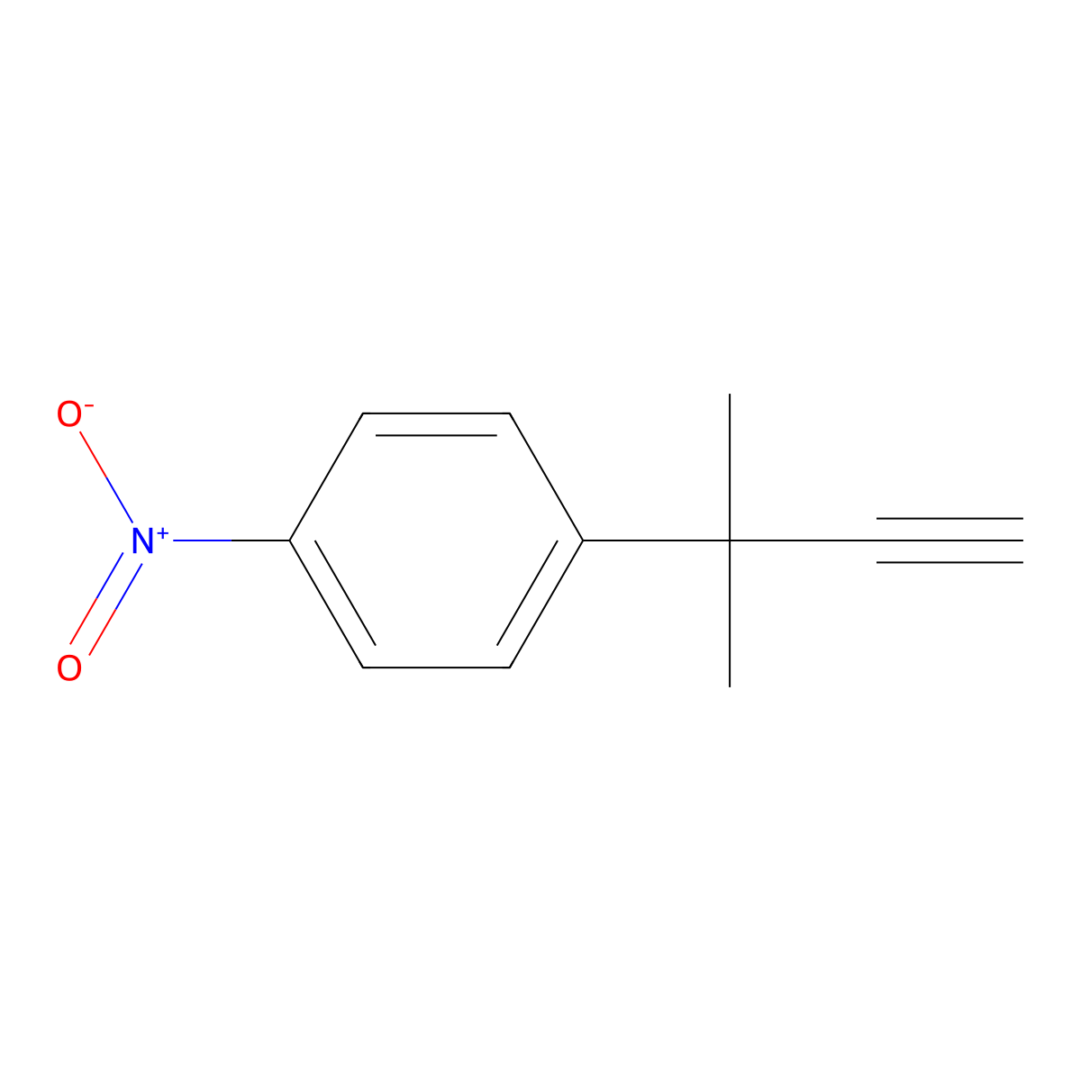 1-(2-Methylbut-3-yn-2-yl)-4-nitrobenzene molecular structure, CAS 2229362-07-4