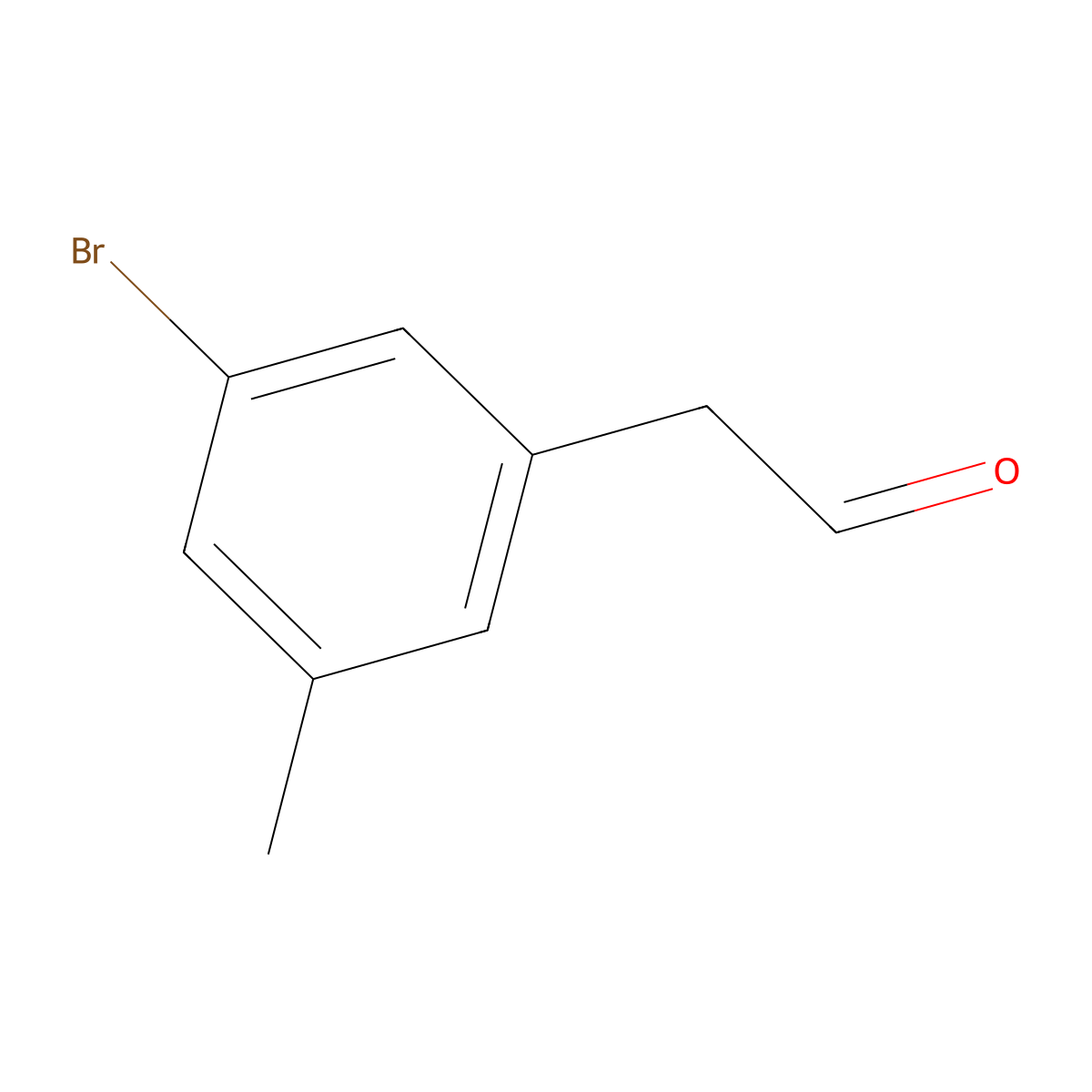 2-(3-Bromo-5-methylphenyl)acetaldehyde molecular structure, CAS 2229363-75-9