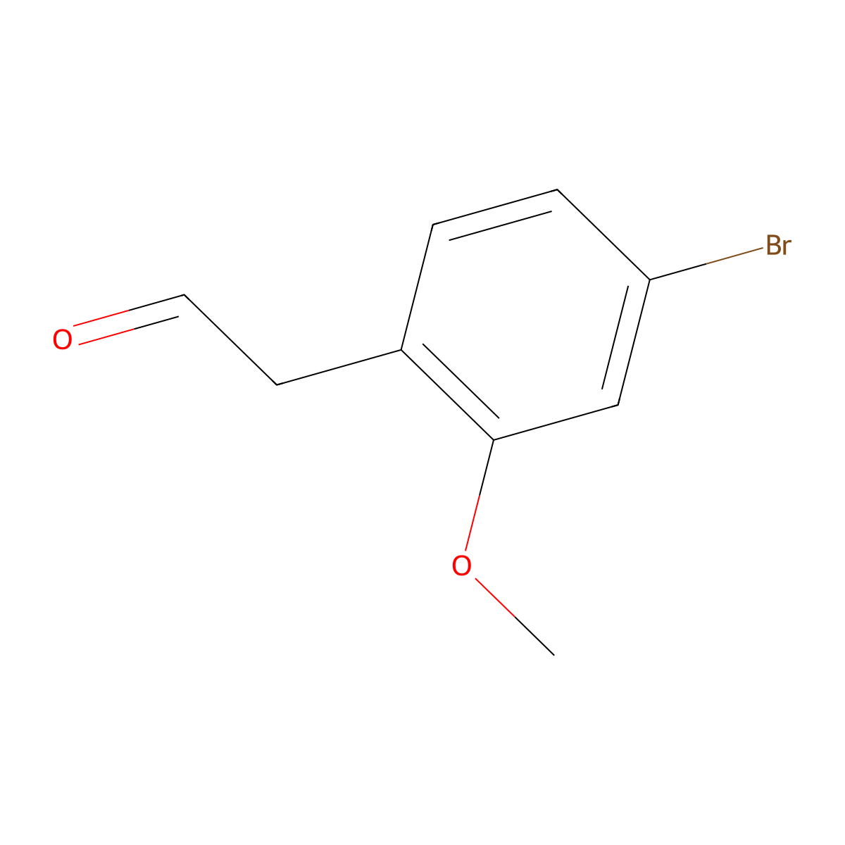 2-(4-Bromo-2-methoxyphenyl)acetaldehyde molecular structure, CAS 2229368-93-6