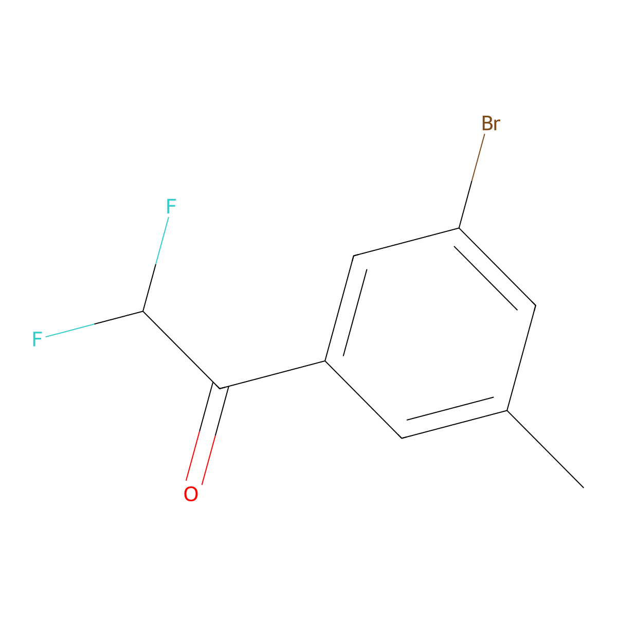1-(3-Bromo-5-methylphenyl)-2,2-difluoroethanone molecular structure, CAS 2229369-88-2