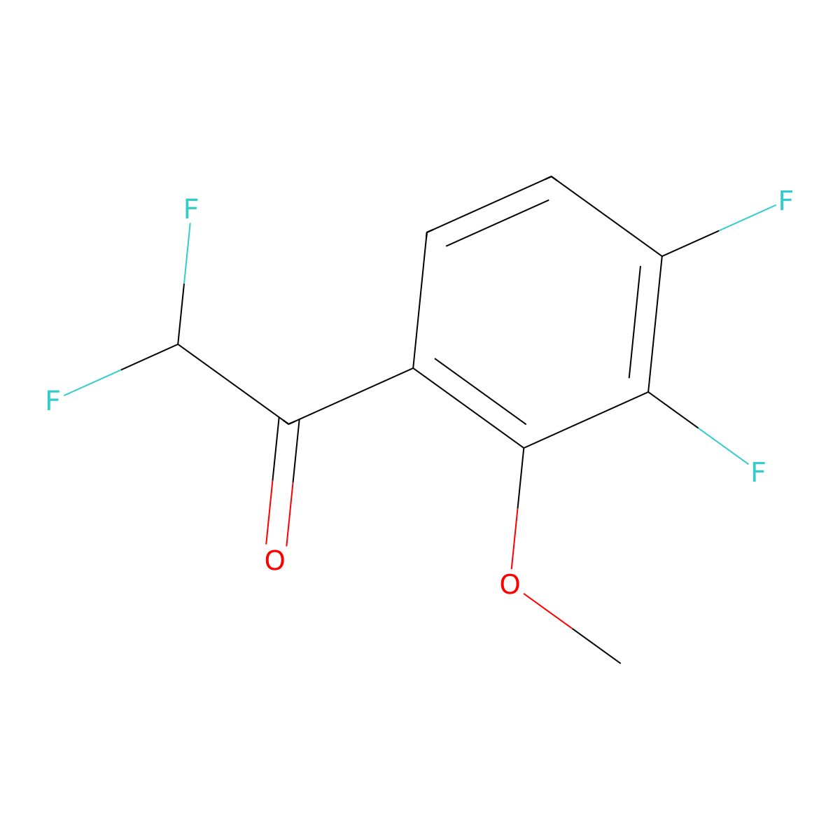 1-(3,4-Difluoro-2-methoxyphenyl)-2,2-difluoroethanone molecular structure, CAS 2229375-09-9