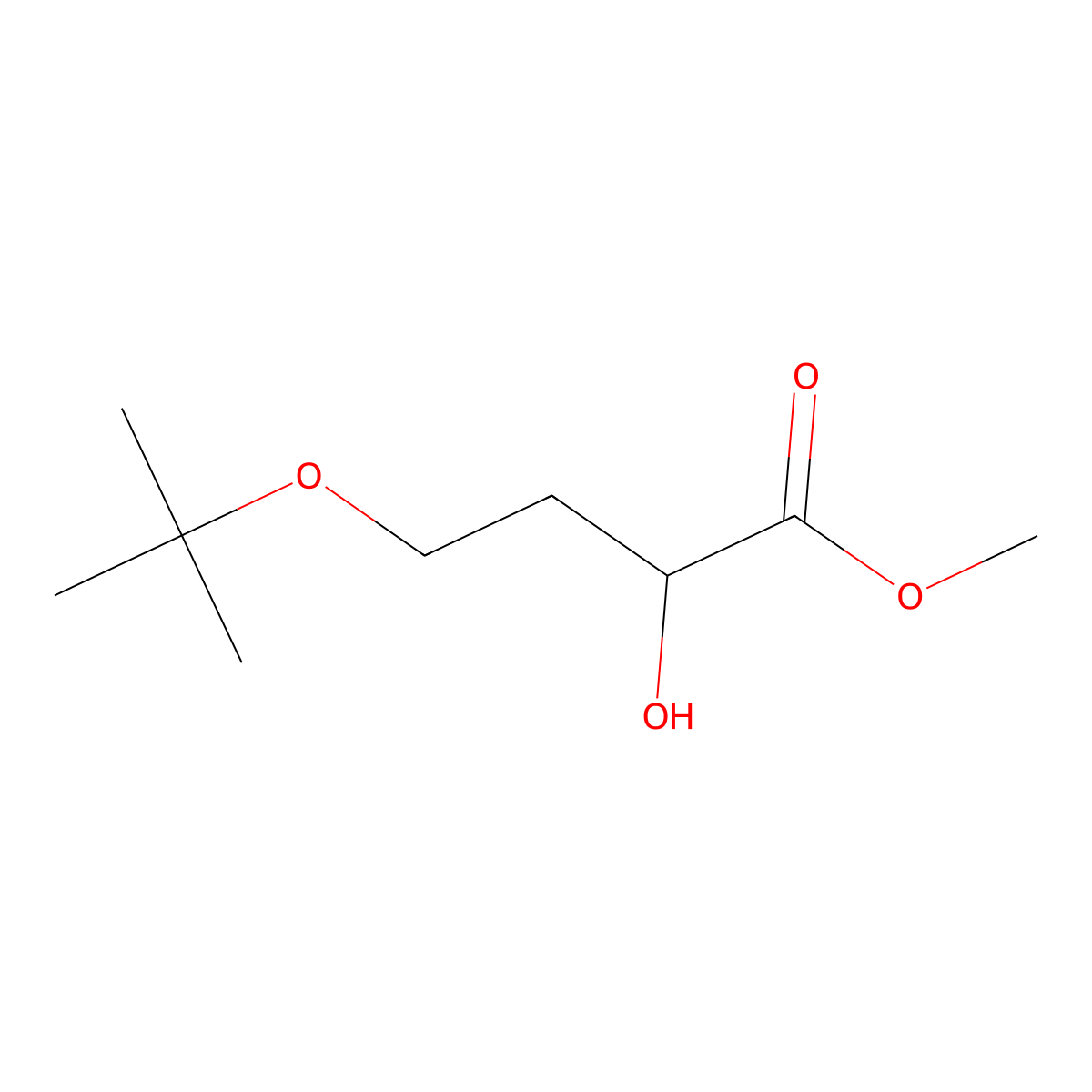 Methyl 4-(tert-butoxy)-2-hydroxybutanoate molecular structure, CAS 2229377-95-9