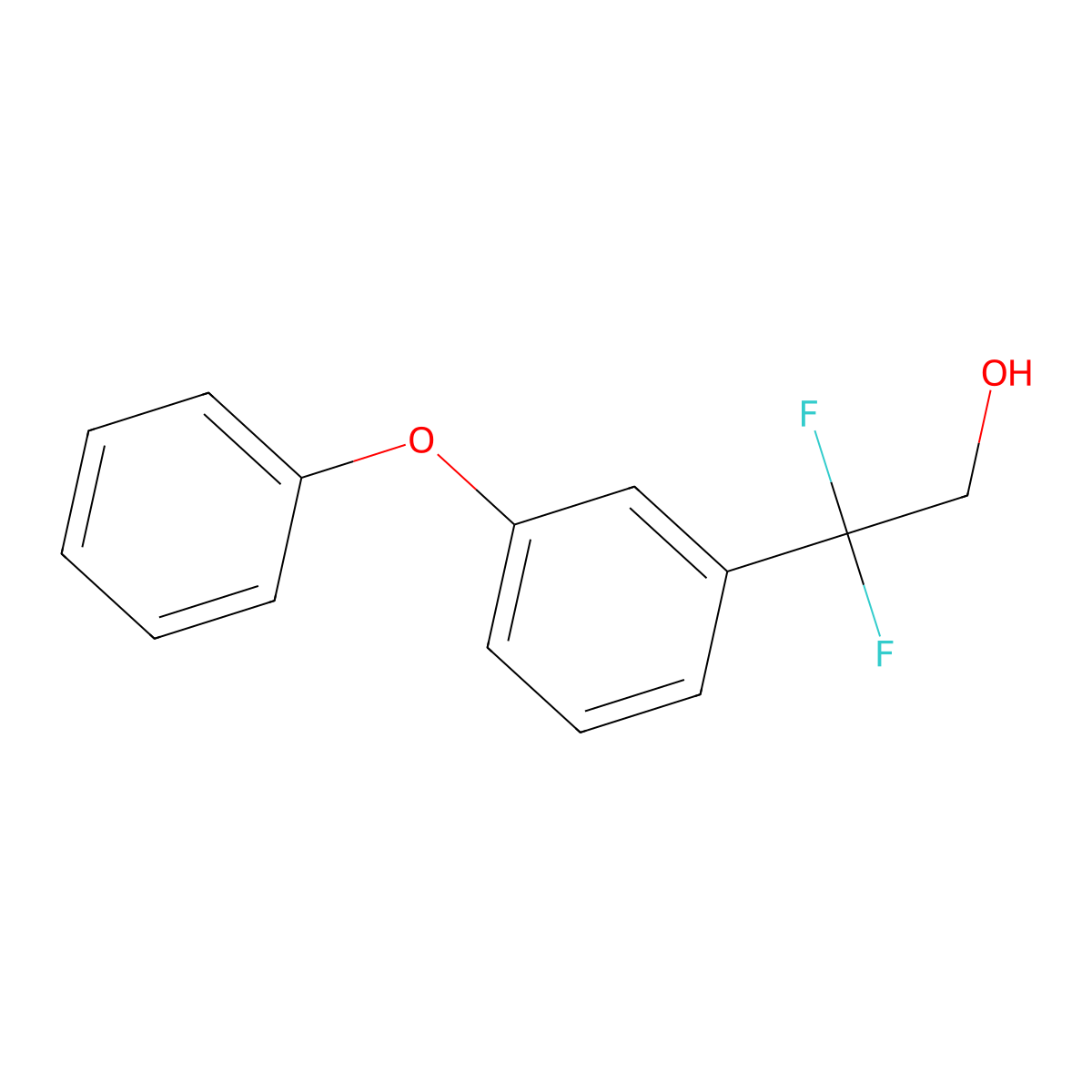 2,2-Difluoro-2-(3-phenoxyphenyl)ethan-1-ol molecular structure, CAS 2229380-05-4