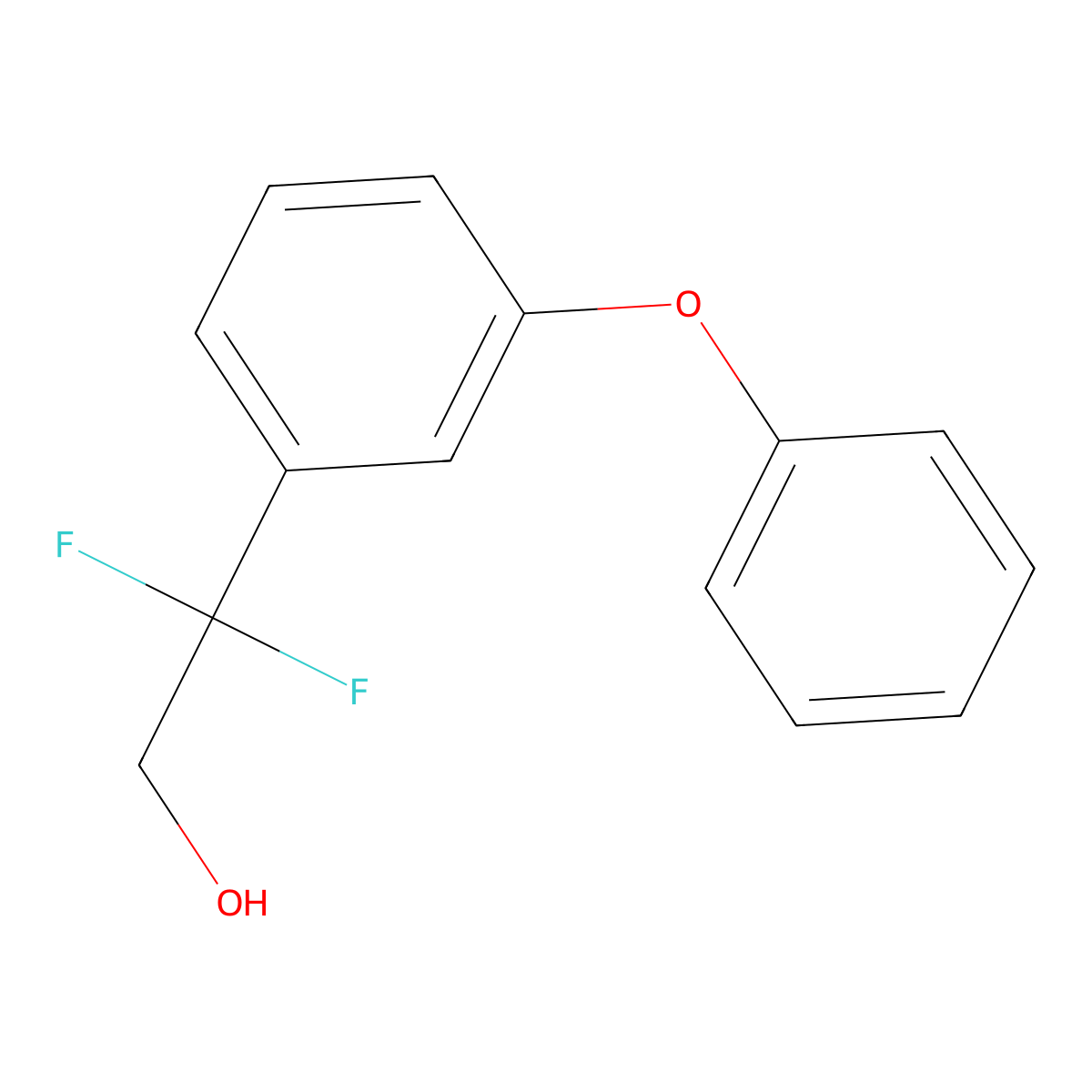 2,2-Difluoro-2-(3-phenoxyphenyl)ethan-1-ol molecular structure, CAS 2229380-05-4