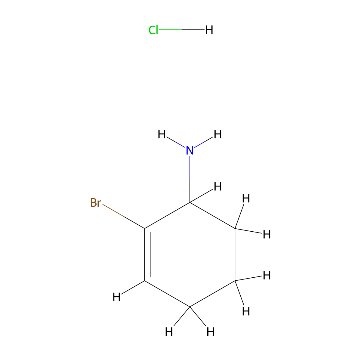 2-Bromocyclohex-2-en-1-amine hydrochloride molecular structure, CAS 2229384-08-9