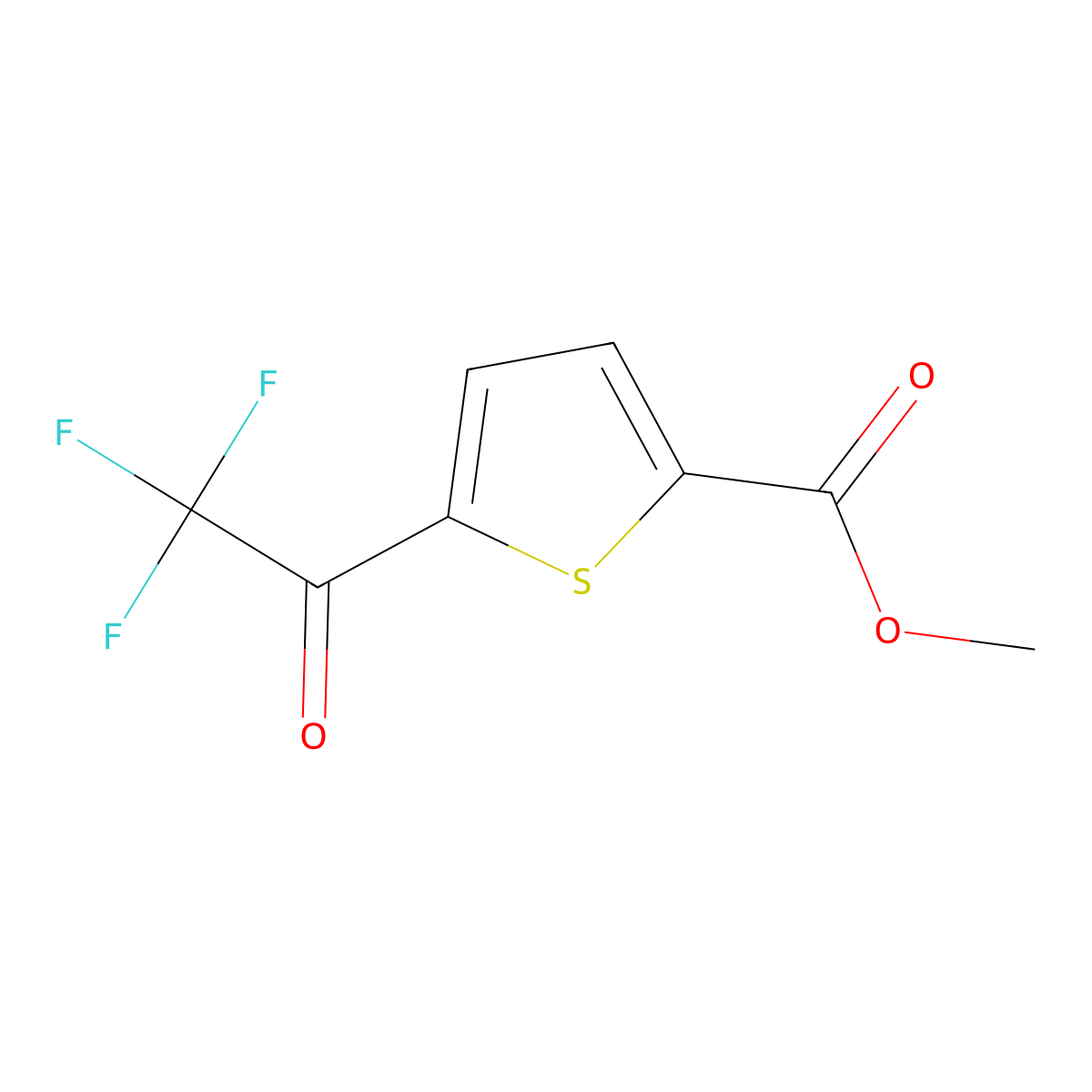 Methyl 5-(trifluoroacetyl)thiophene-2-carboxylate molecular structure, CAS 2229387-85-1