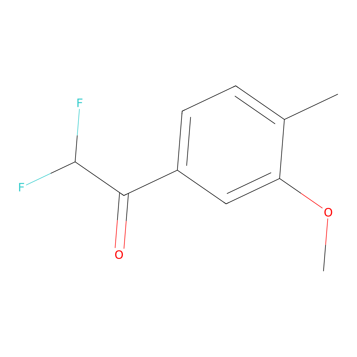 2,2-Difluoro-1-(3-methoxy-4-methylphenyl)ethan-1-one molecular structure, CAS 2229389-76-6