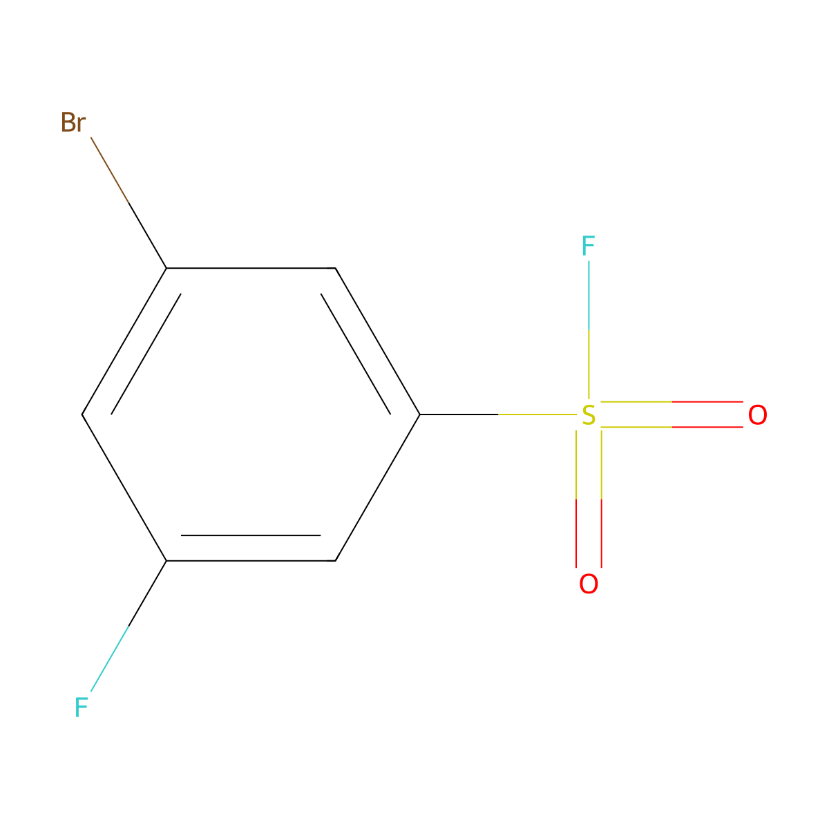 3-Bromo-5-fluorobenzenesulfonyl fluoride molecular structure, CAS 2229390-58-1