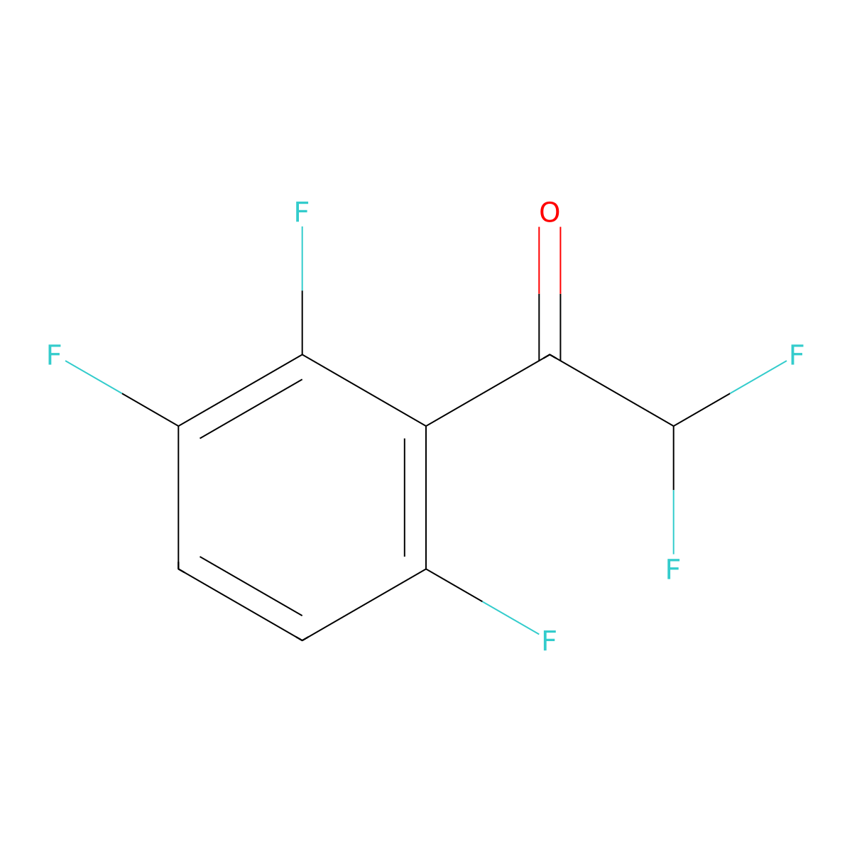 2,2-Difluoro-1-(2,3,6-trifluorophenyl)ethanone molecular structure, CAS 2229391-91-5