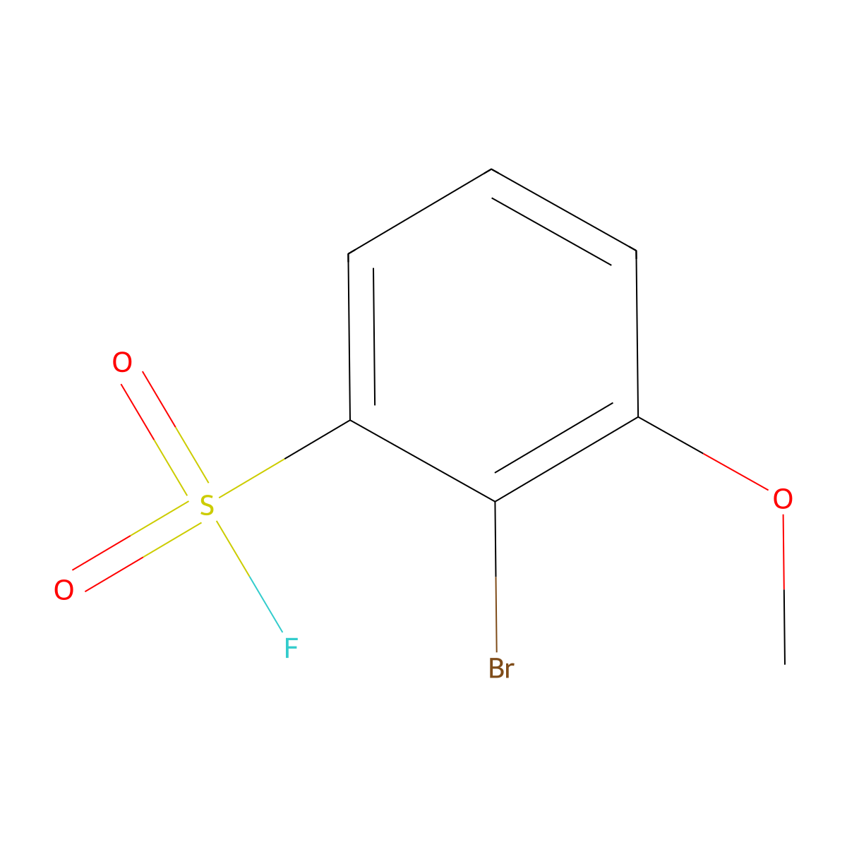 2-Bromo-3-methoxybenzene-1-sulfonyl fluoride molecular structure, CAS 2229392-55-4