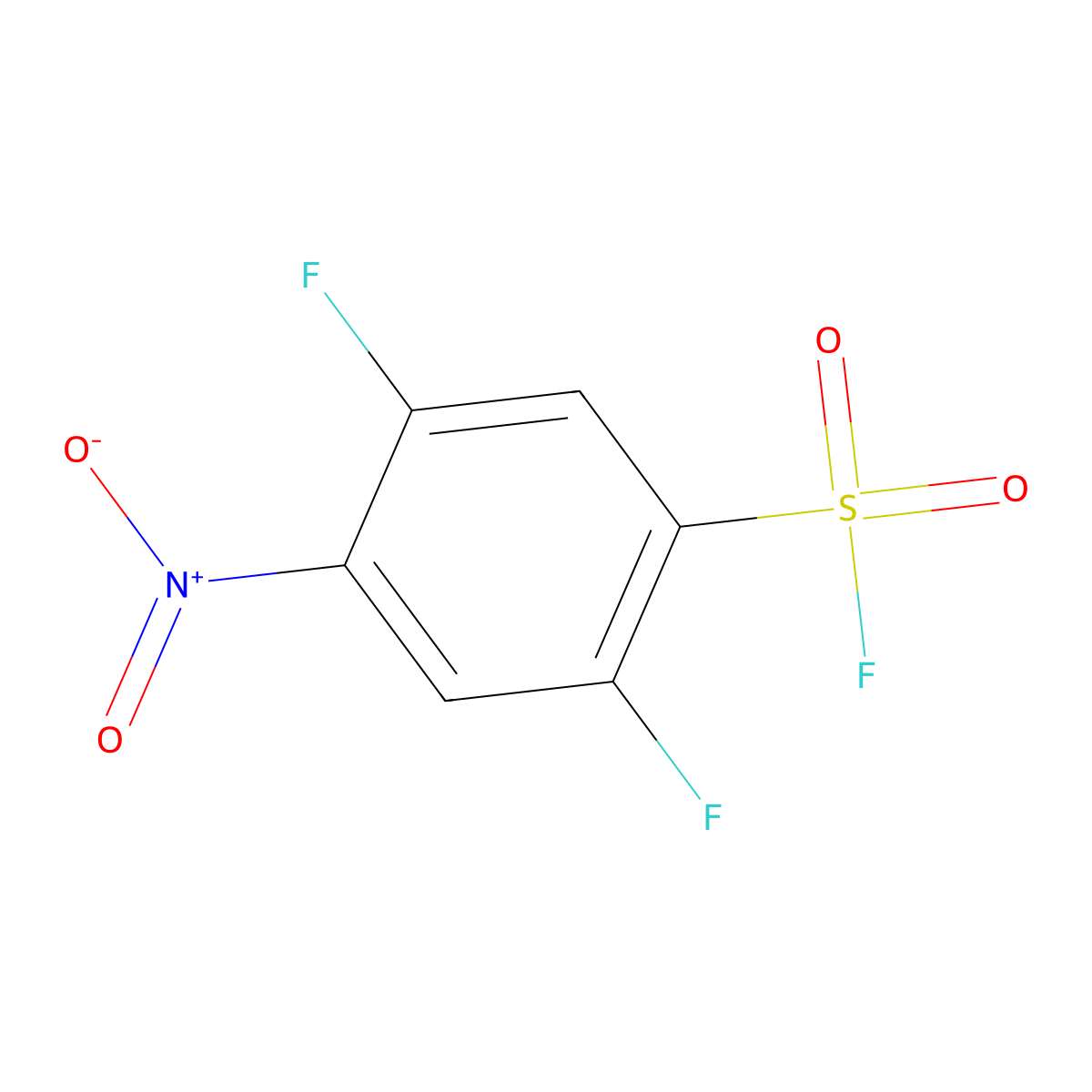 2,5-Difluoro-4-nitrobenzene-1-sulfonyl fluoride molecular structure, CAS 2229393-74-0