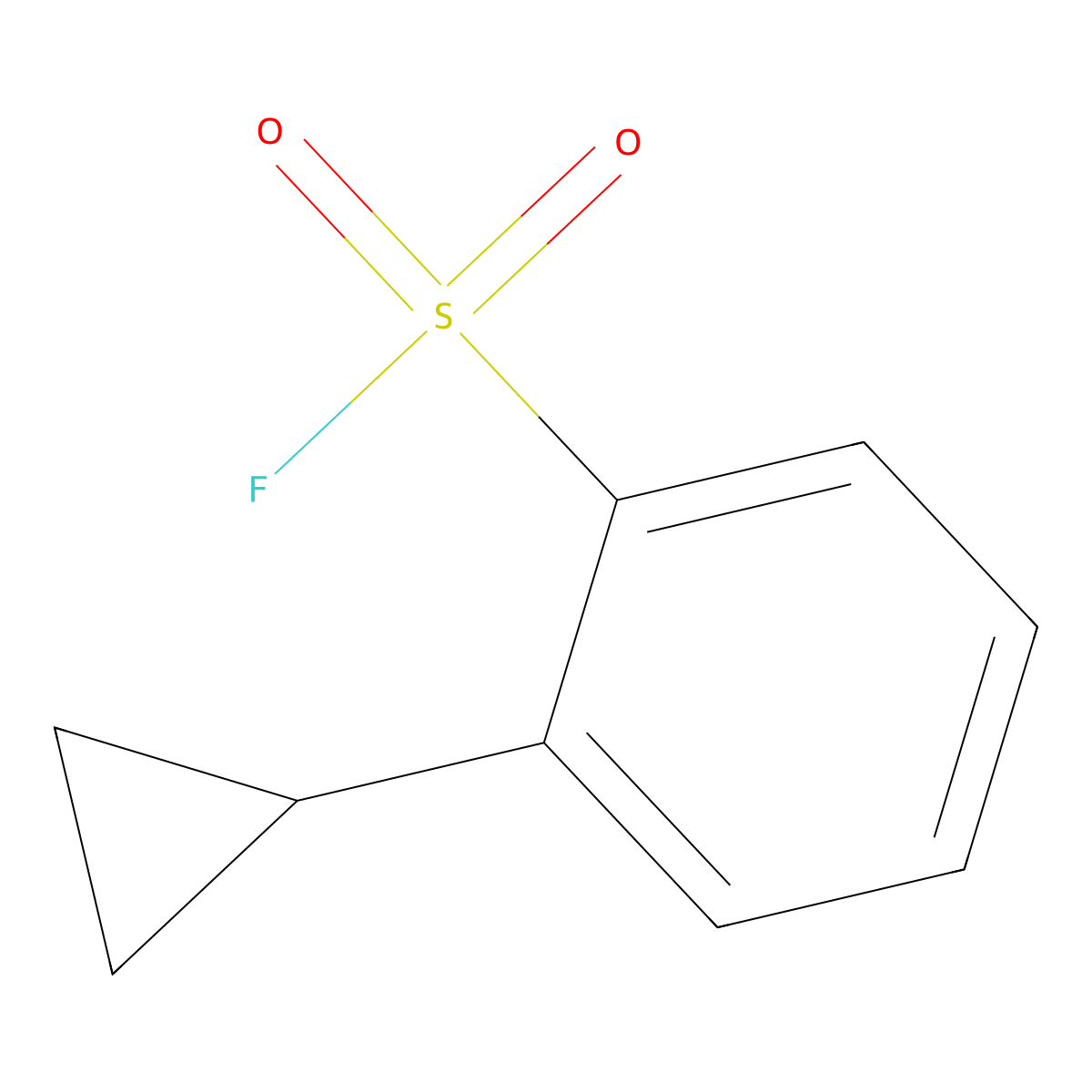 2-Cyclopropylbenzene-1-sulfonyl fluoride molecular structure, CAS 2229395-31-5