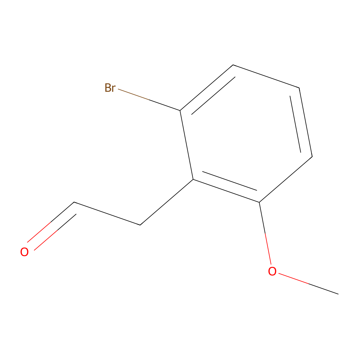 2-(2-Bromo-6-methoxyphenyl)acetaldehyde molecular structure, CAS 2229395-70-2