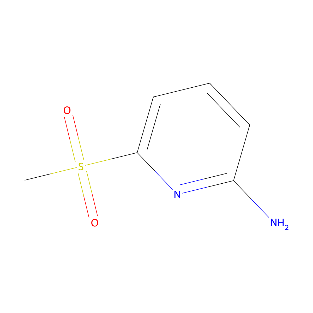 6-Methanesulfonylpyridin-2-amine molecular structure, CAS 22294-63-9