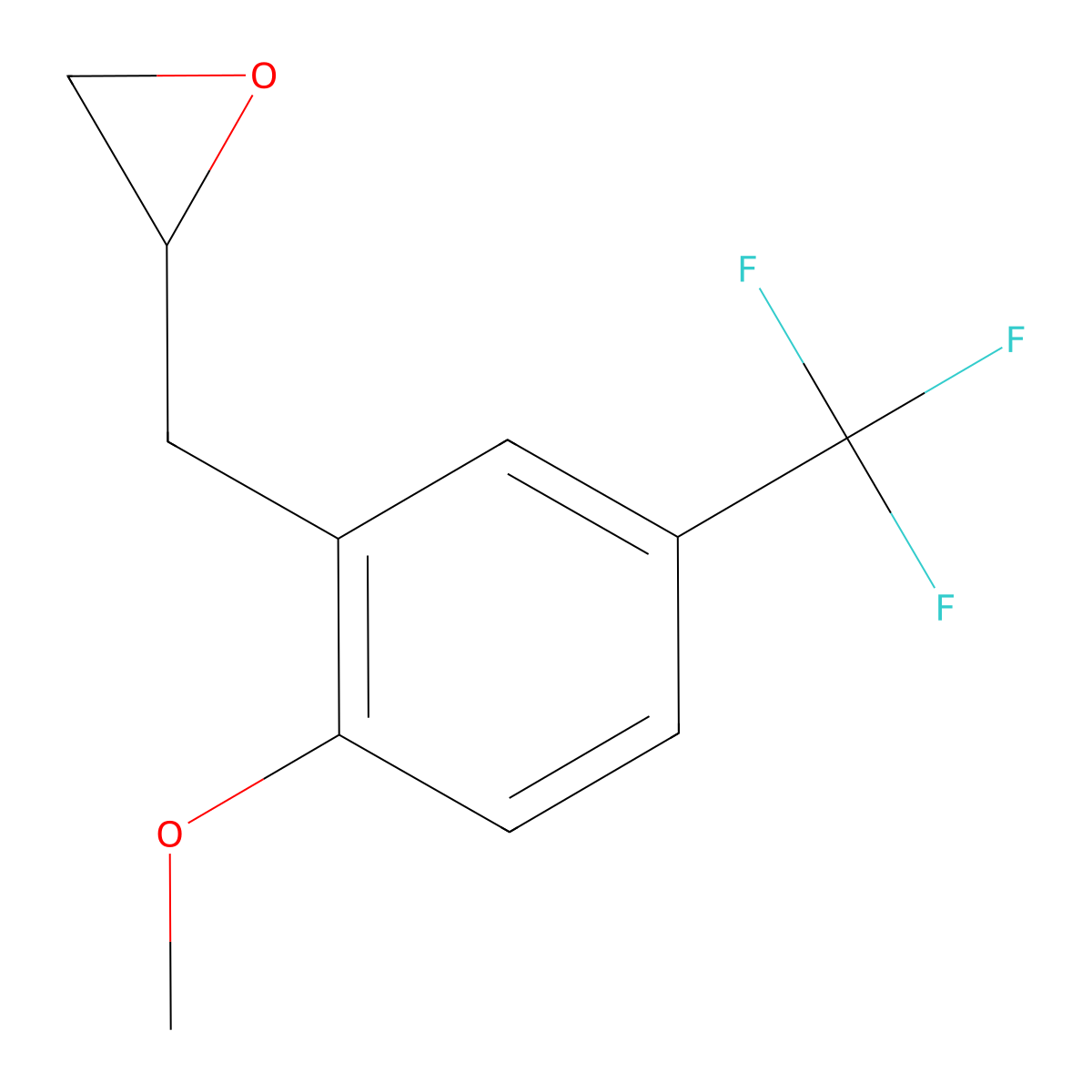 2-{[2-Methoxy-5-(trifluoromethyl)phenyl]methyl}oxirane molecular structure, CAS 2229402-24-6