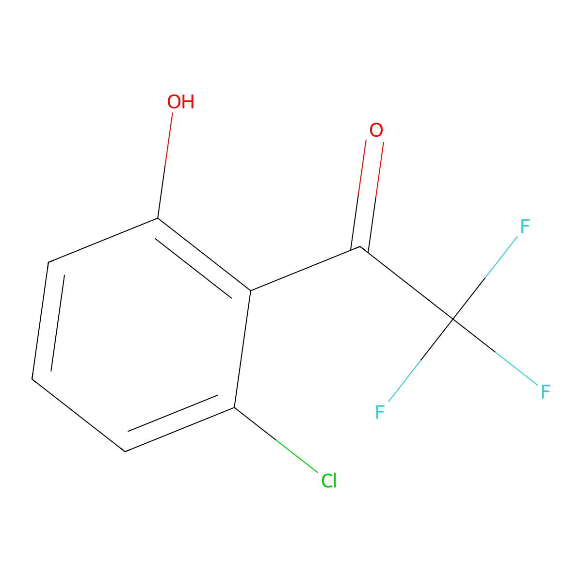 1-(2-Chloro-6-hydroxyphenyl)-2,2,2-trifluoroethan-1-one molecular structure, CAS 2229402-28-0