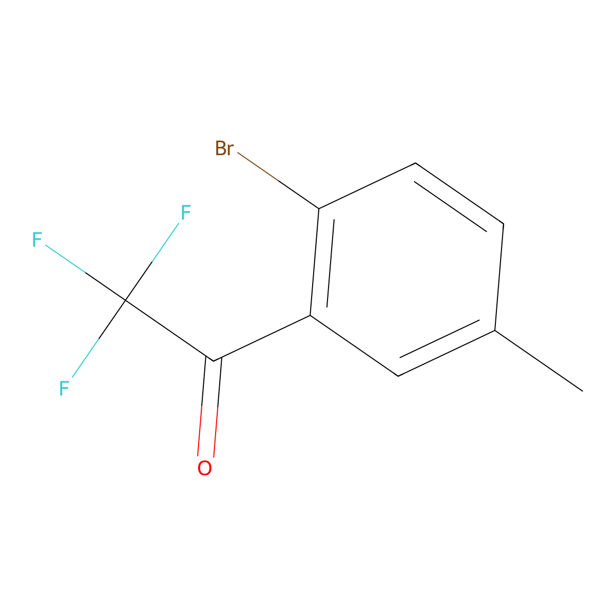 1-(2-Bromo-5-methylphenyl)-2,2,2-trifluoroethan-1-one molecular structure, CAS 2229404-03-7
