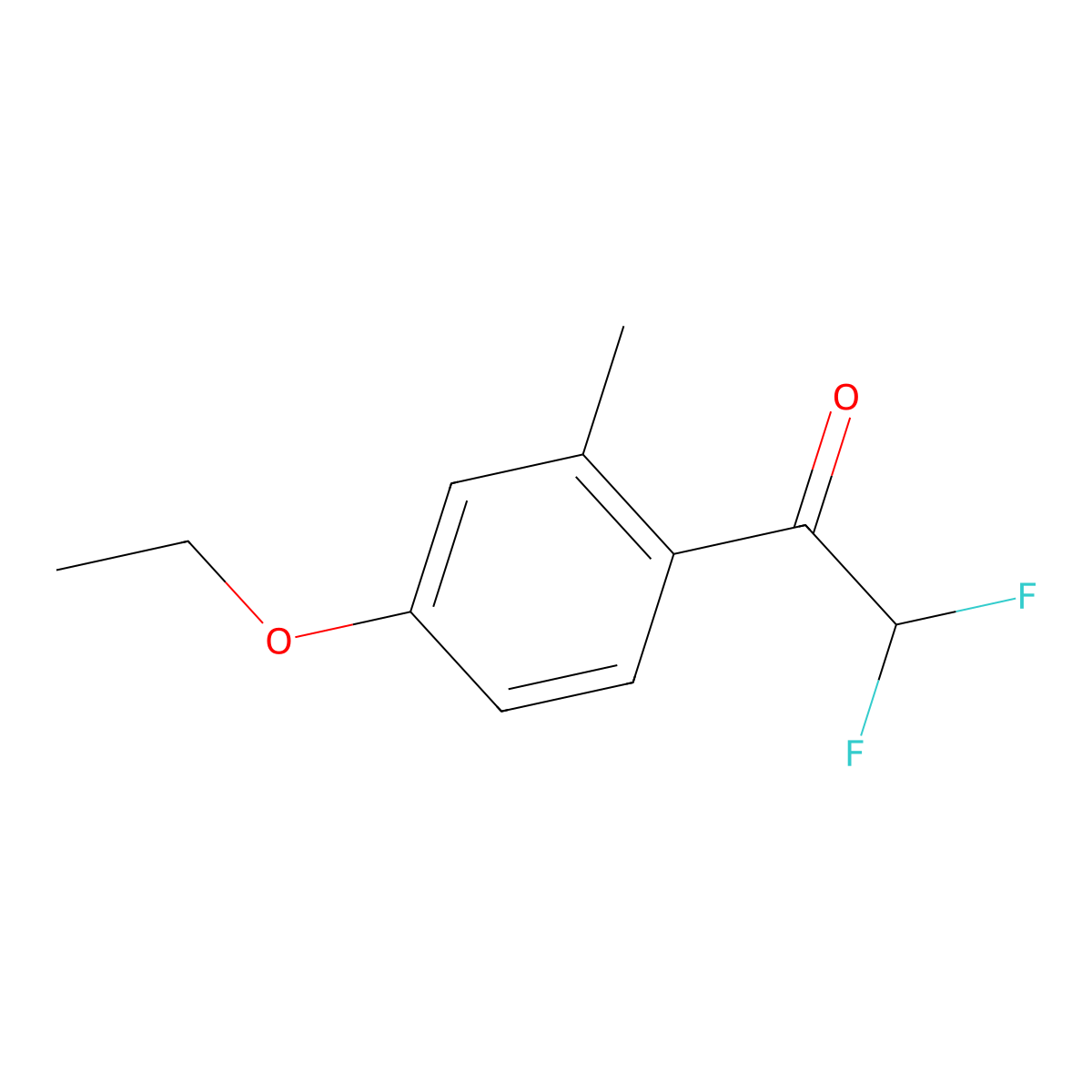 1-(4-Ethoxy-2-methylphenyl)-2,2-difluoroethanone molecular structure, CAS 2229405-09-6