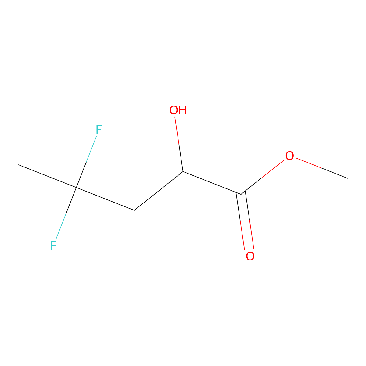 Methyl 4,4-difluoro-2-hydroxypentanoate molecular structure, CAS 2229405-18-7