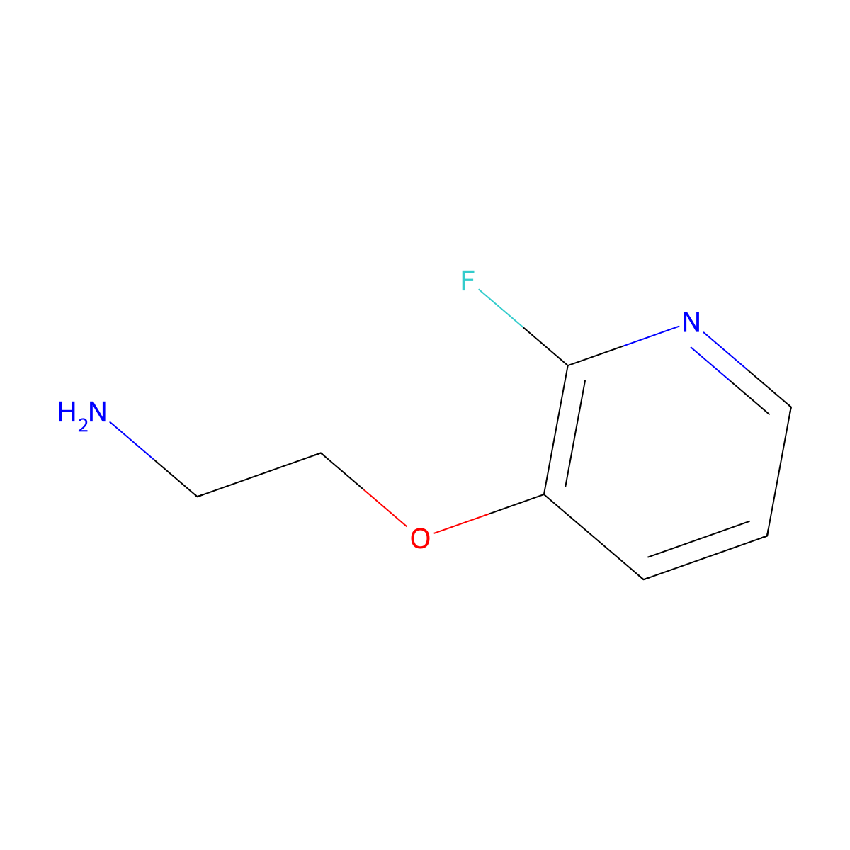 2-[(2-Fluoropyridin-3-yl)oxy]ethan-1-amine molecular structure, CAS 2229406-78-2