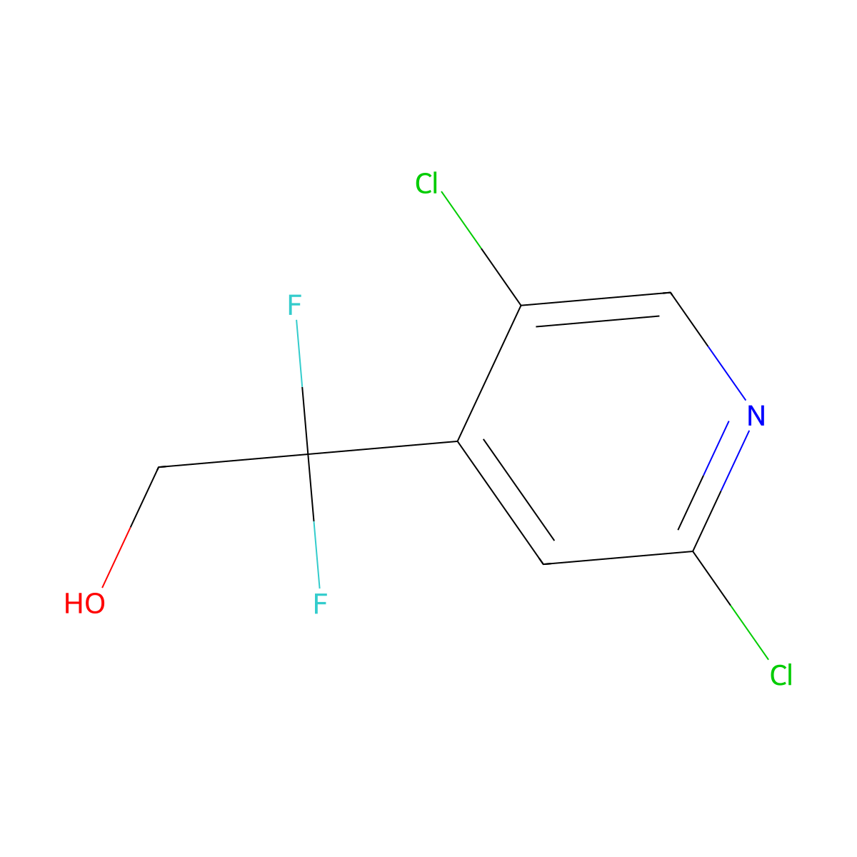 2-(2,5-Dichloropyridin-4-yl)-2,2-difluoroethan-1-ol molecular structure, CAS 2229408-44-8