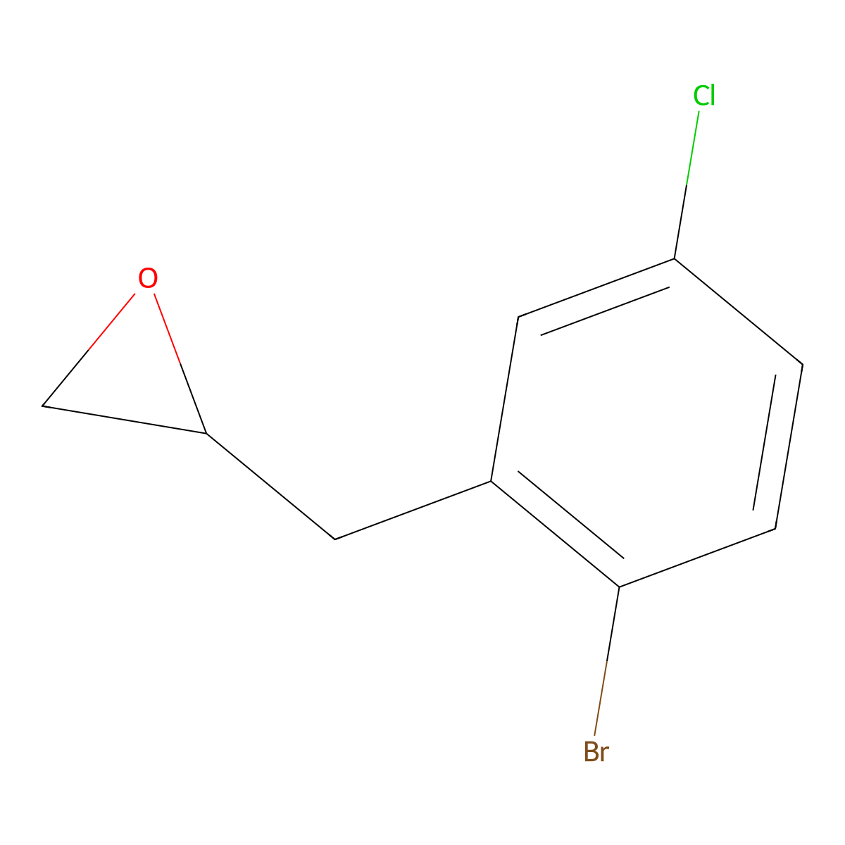 2-[(2-Bromo-5-chlorophenyl)methyl]oxirane molecular structure, CAS 2229417-19-8