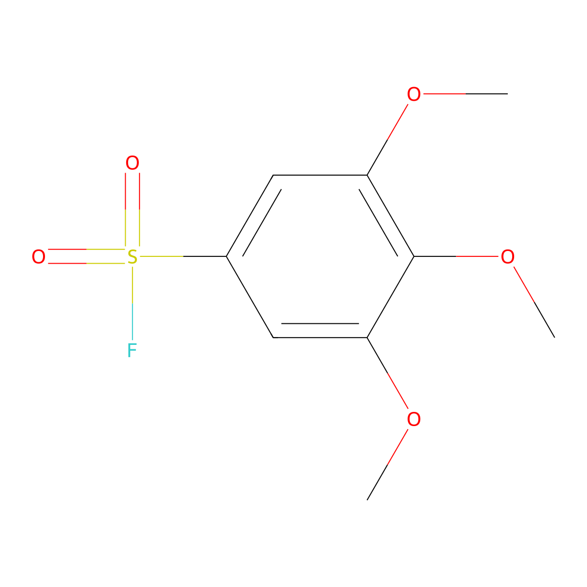 3,4,5-Trimethoxybenzene-1-sulfonyl fluoride molecular structure, CAS 2229420-62-4
