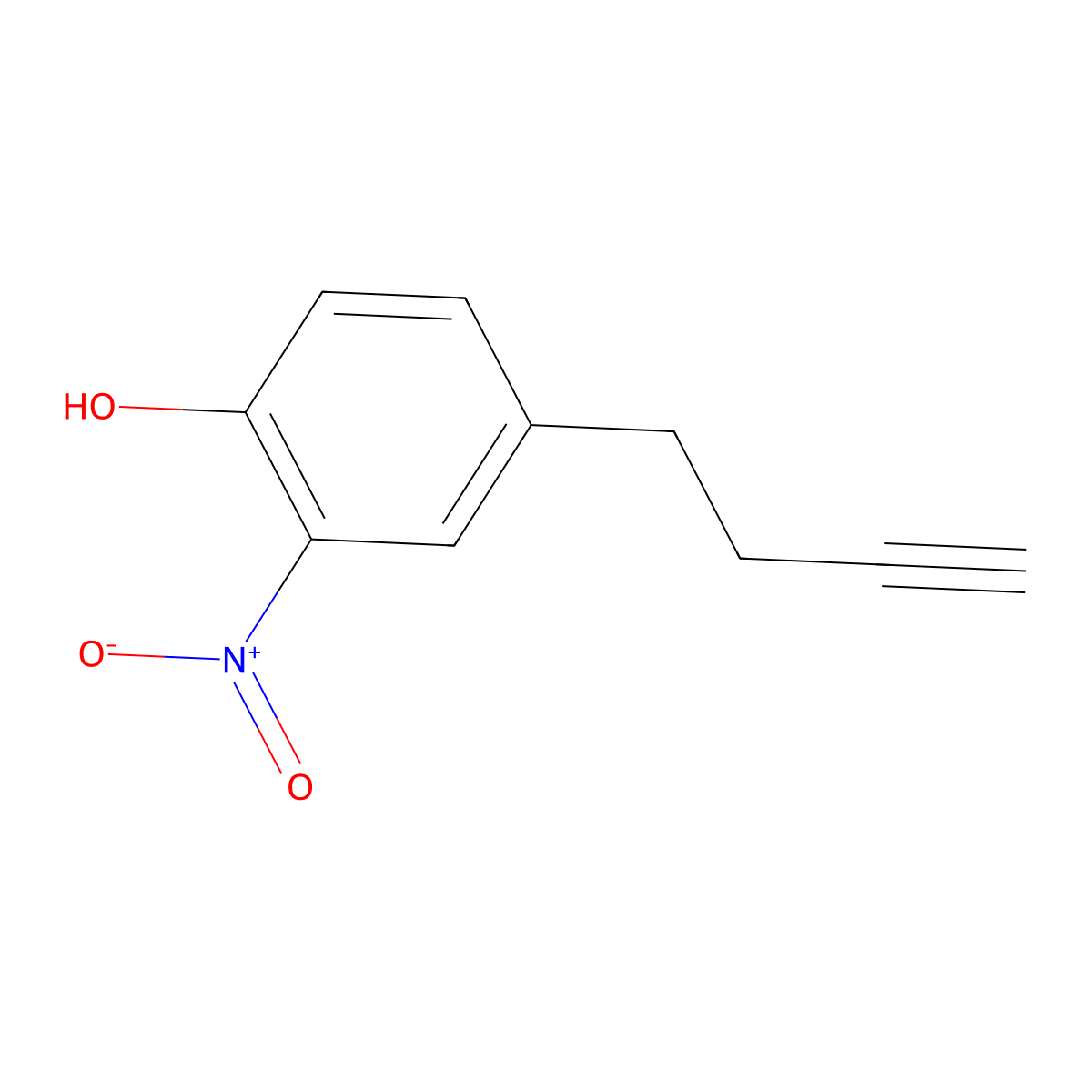 4-(But-3-yn-1-yl)-2-nitrophenol molecular structure, CAS 2229421-84-3