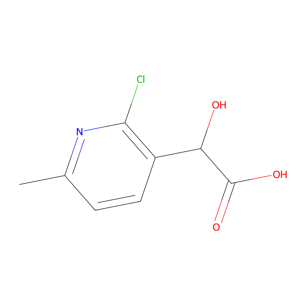 2-(2-Chloro-6-methylpyridin-3-yl)-2-hydroxyacetic acid molecular structure, CAS 2229422-35-7