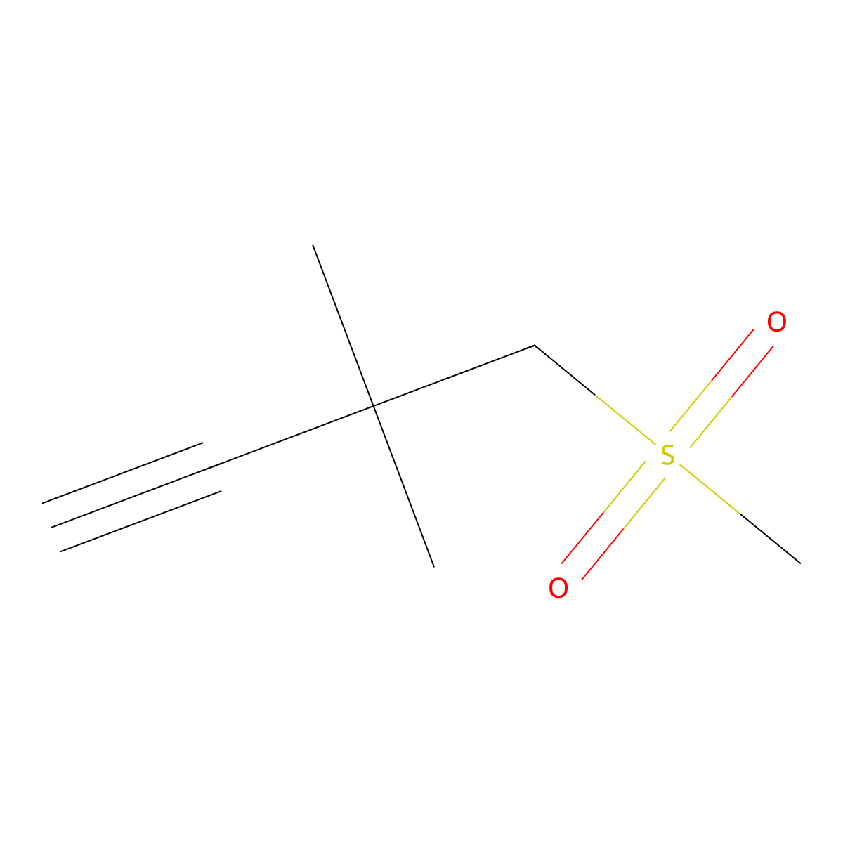 4-Methanesulfonyl-3,3-dimethylbut-1-yne molecular structure, CAS 2229422-51-7