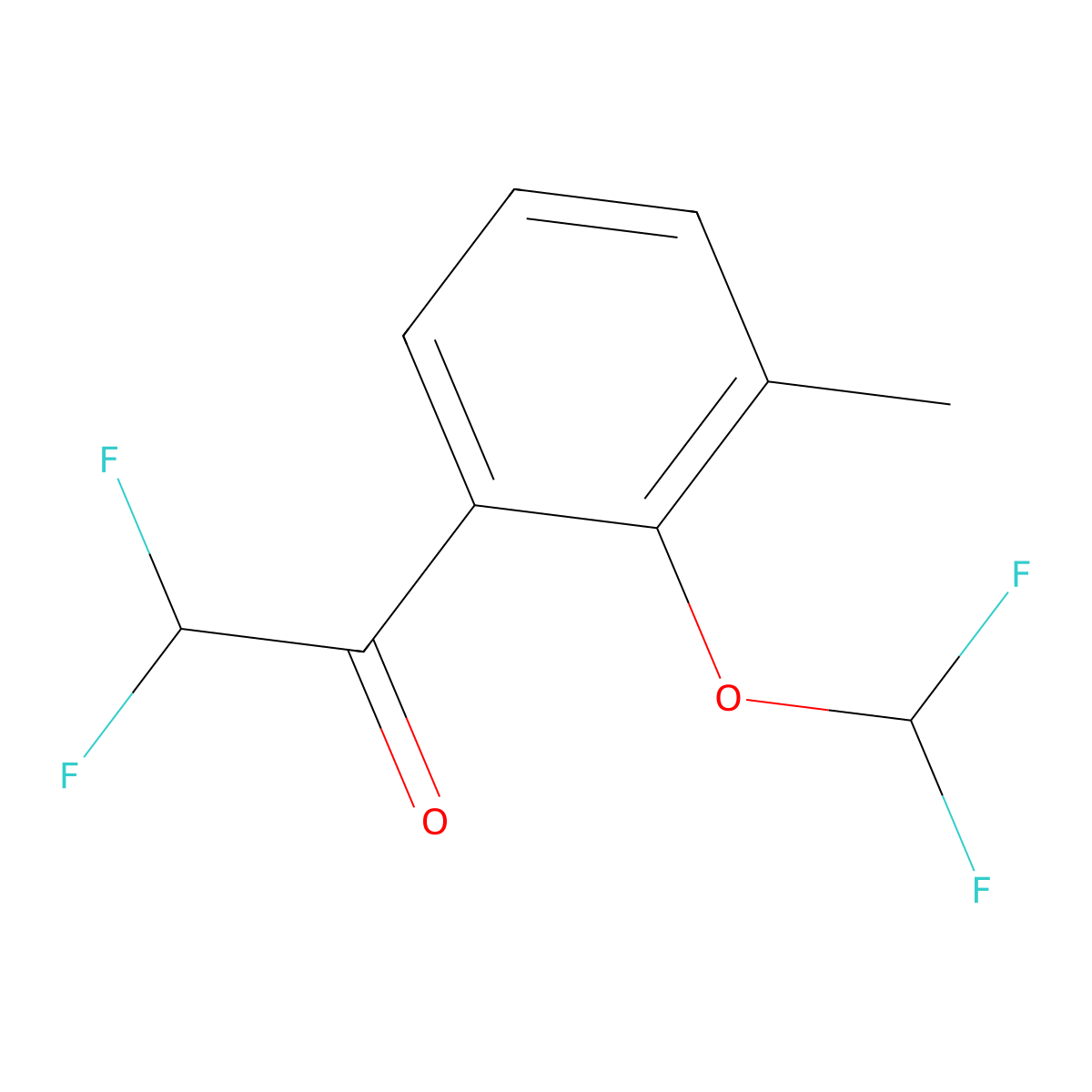 1-[2-(Difluoromethoxy)-3-methylphenyl]-2,2-difluoroethan-1-one molecular structure, CAS 2229426-51-9