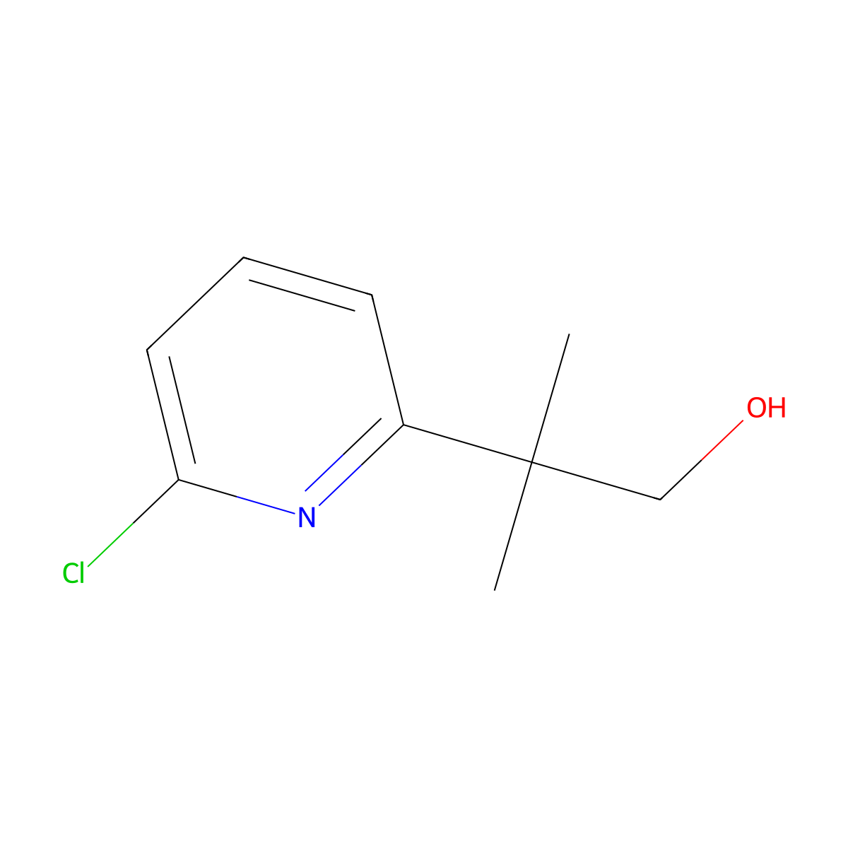2-(6-Chloropyridin-2-yl)-2-methylpropan-1-ol molecular structure, CAS 2229427-68-1