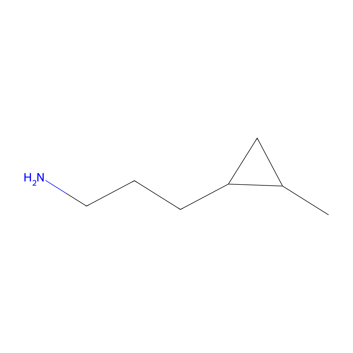 3-(2-Methylcyclopropyl)propan-1-amine molecular structure, CAS 2229431-69-8