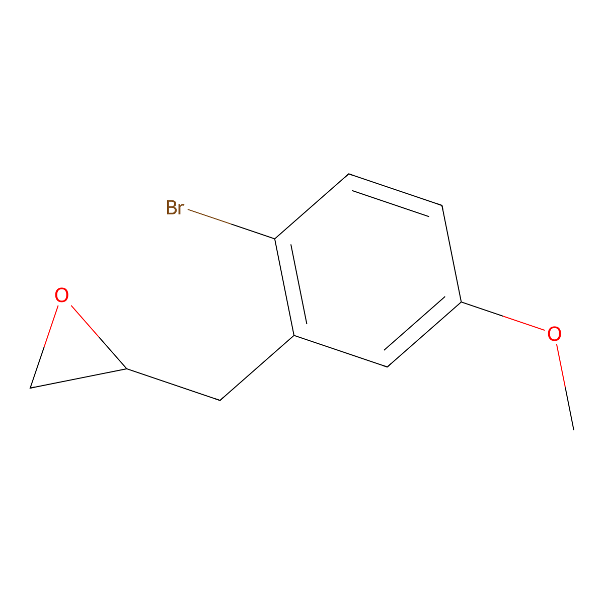 2-[(2-Bromo-5-methoxyphenyl)methyl]oxirane molecular structure, CAS 2229431-95-0