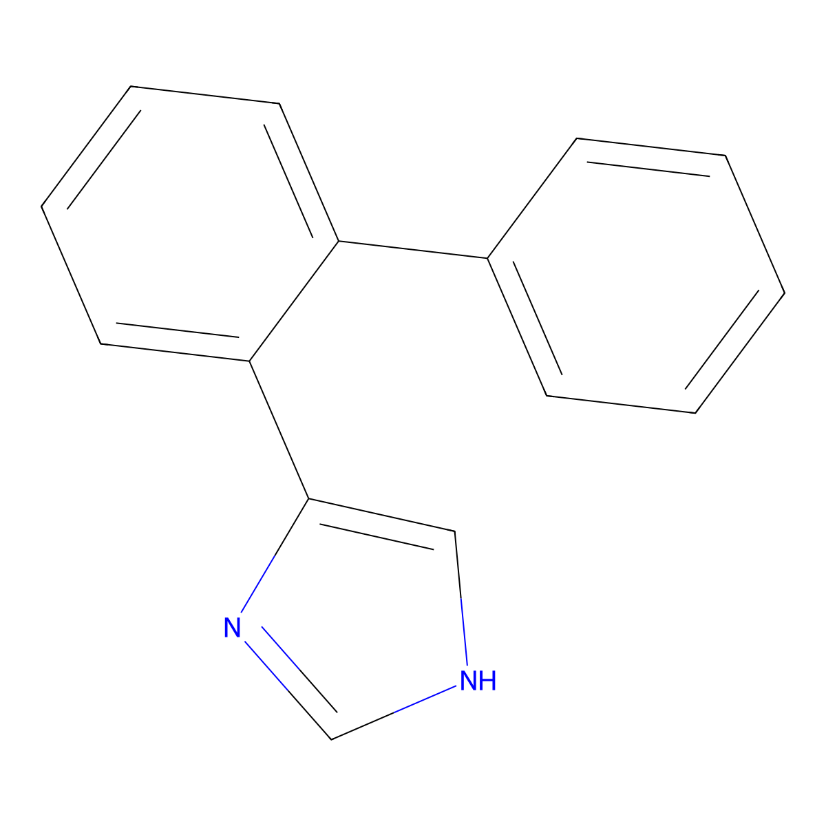 4-(2-phenylphenyl)-1H-imidazole molecular structure, CAS 2229433-65-0